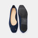Celeste Women's Textured Square Toe Slip-On Ballerina Shoes with Bow Accent-Women%27s Ballerinas-thumbnail-5