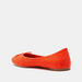 Celeste Women's Textured Square Toe Slip-On Ballerina Shoes with Bow Accent-Women%27s Ballerinas-thumbnailMobile-1