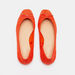 Celeste Women's Textured Square Toe Slip-On Ballerina Shoes with Bow Accent-Women%27s Ballerinas-thumbnailMobile-4