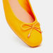 Celeste Women's Textured Square Toe Slip-On Ballerina Shoes with Bow Accent-Women%27s Ballerinas-thumbnail-3