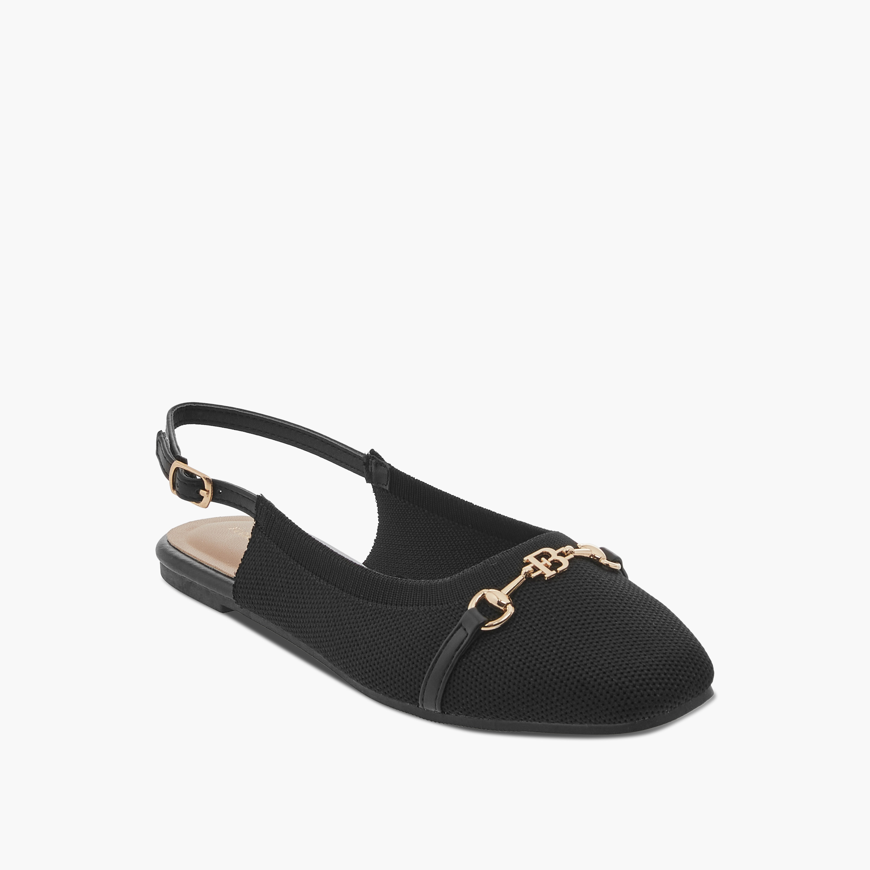 Flora Bella Metal Accent Slingback Sandals with Buckle Closure-women-shoes-flats-ballerinas-image-2