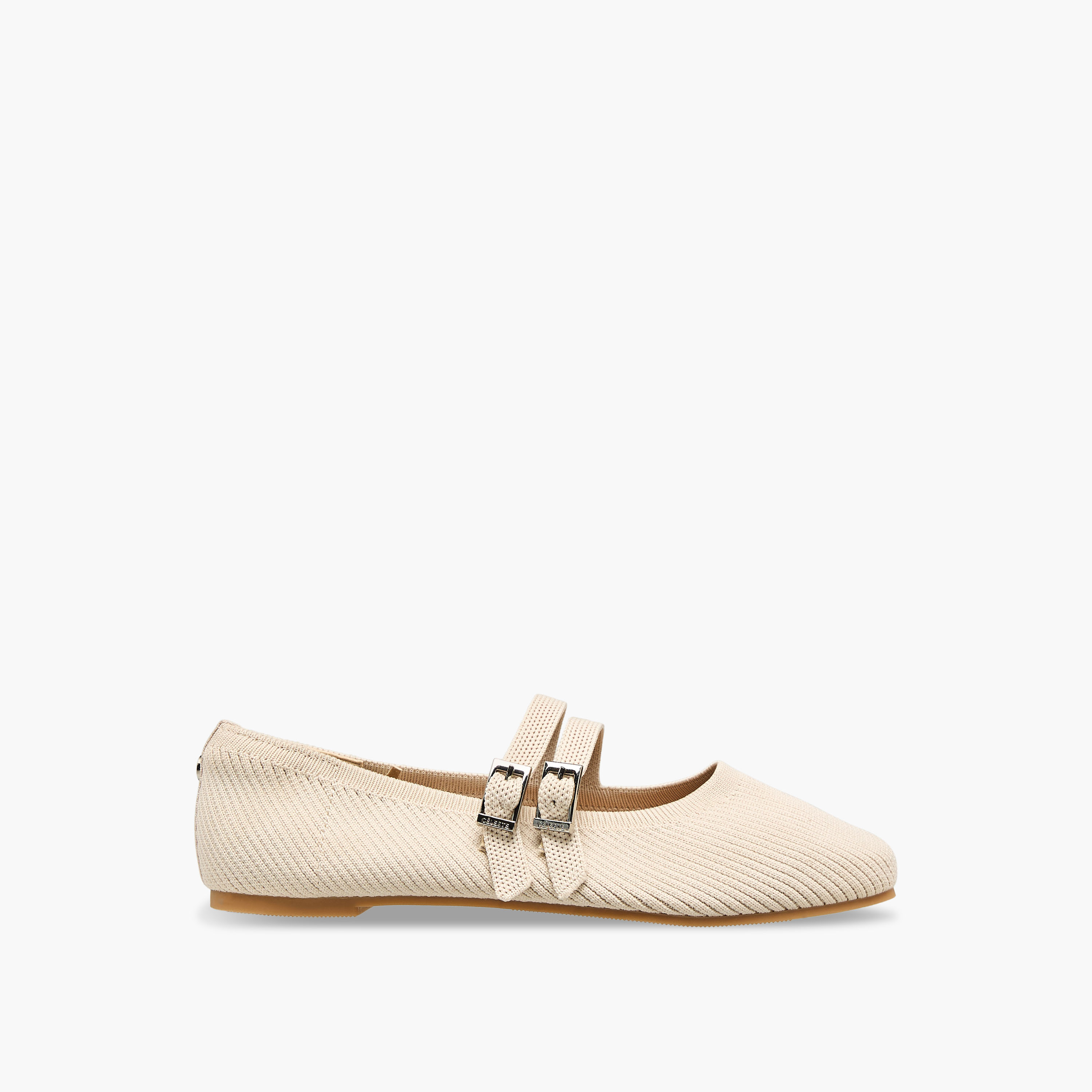 حذاء باليرينا بارز الملمس بإبزيم إغلاق للنساء من سيليست-women-shoes-ballerinas-image-3