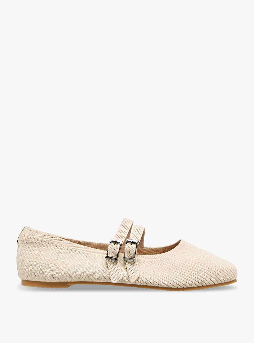 حذاء باليرينا بارز الملمس بإبزيم إغلاق للنساء من سيليست-women-shoes-ballerinas-image-3
