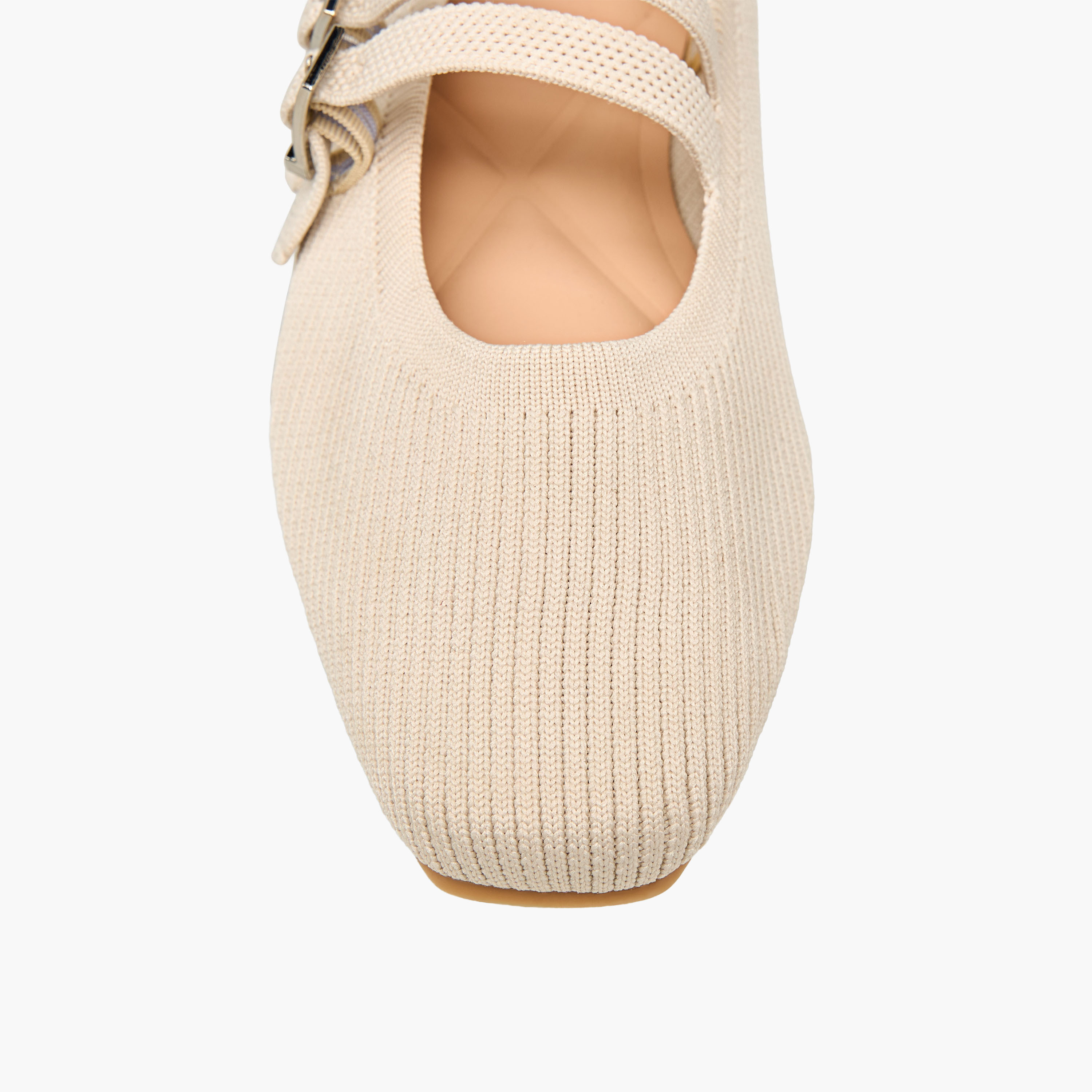 حذاء باليرينا بارز الملمس بإبزيم إغلاق للنساء من سيليست-women-shoes-ballerinas-image-4