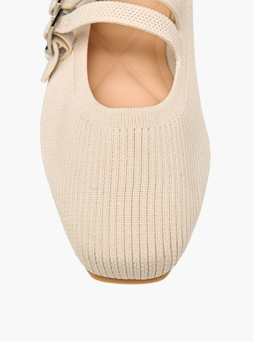 حذاء باليرينا بارز الملمس بإبزيم إغلاق للنساء من سيليست-women-shoes-ballerinas-image-4