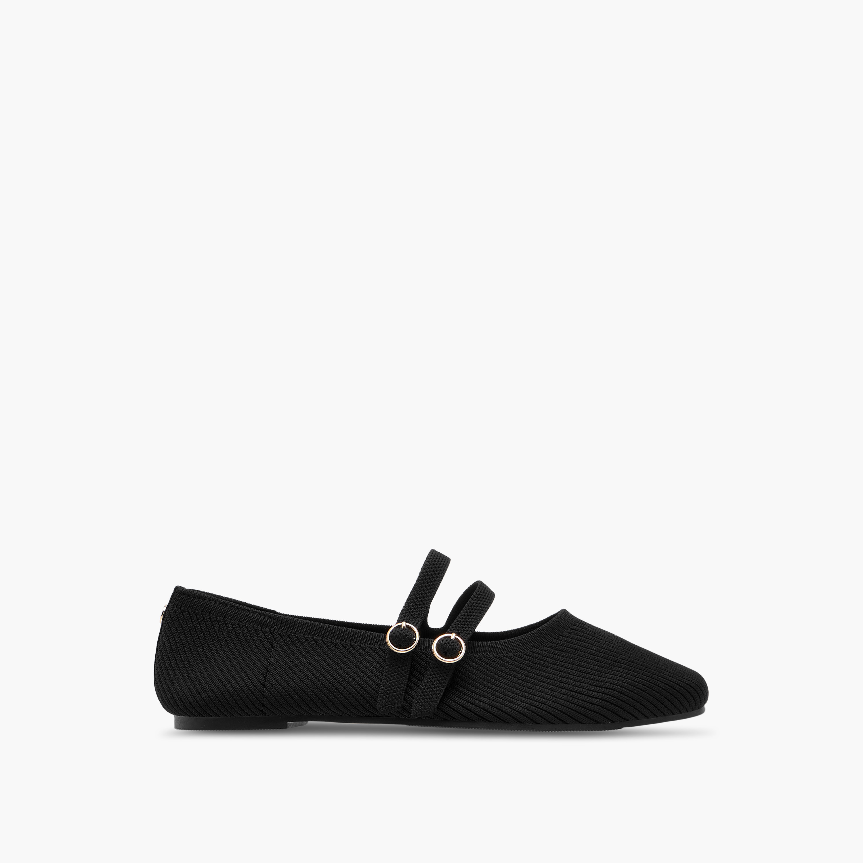 Flora Bella Textured Ballerina Shoes with Buckle Closure-women-shoes-ballerinas-image-3