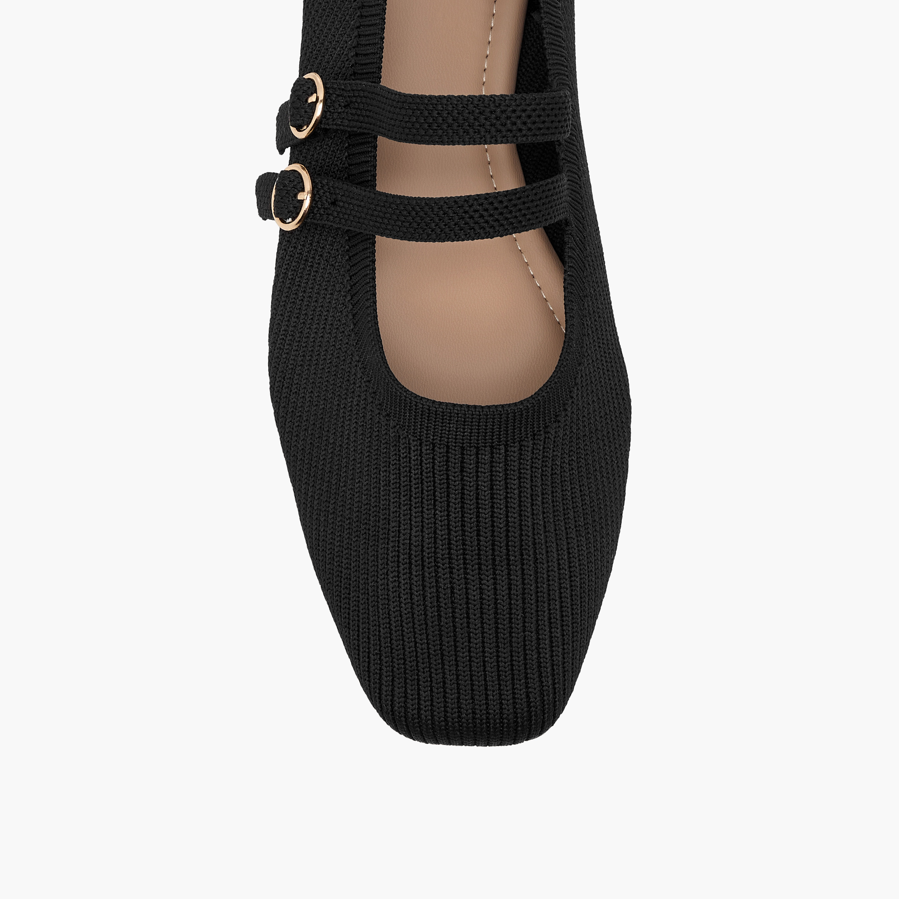 Flora Bella Textured Ballerina Shoes with Buckle Closure-women-shoes-ballerinas-image-4