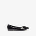 Celeste Women's Square Toe Slip-On Ballerina Shoes with Bow Accent-Women%27s Ballerinas-thumbnailMobile-0