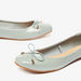 Celeste Women's Square Toe Slip-On Ballerina Shoes with Bow Accent-Women%27s Ballerinas-thumbnailMobile-3