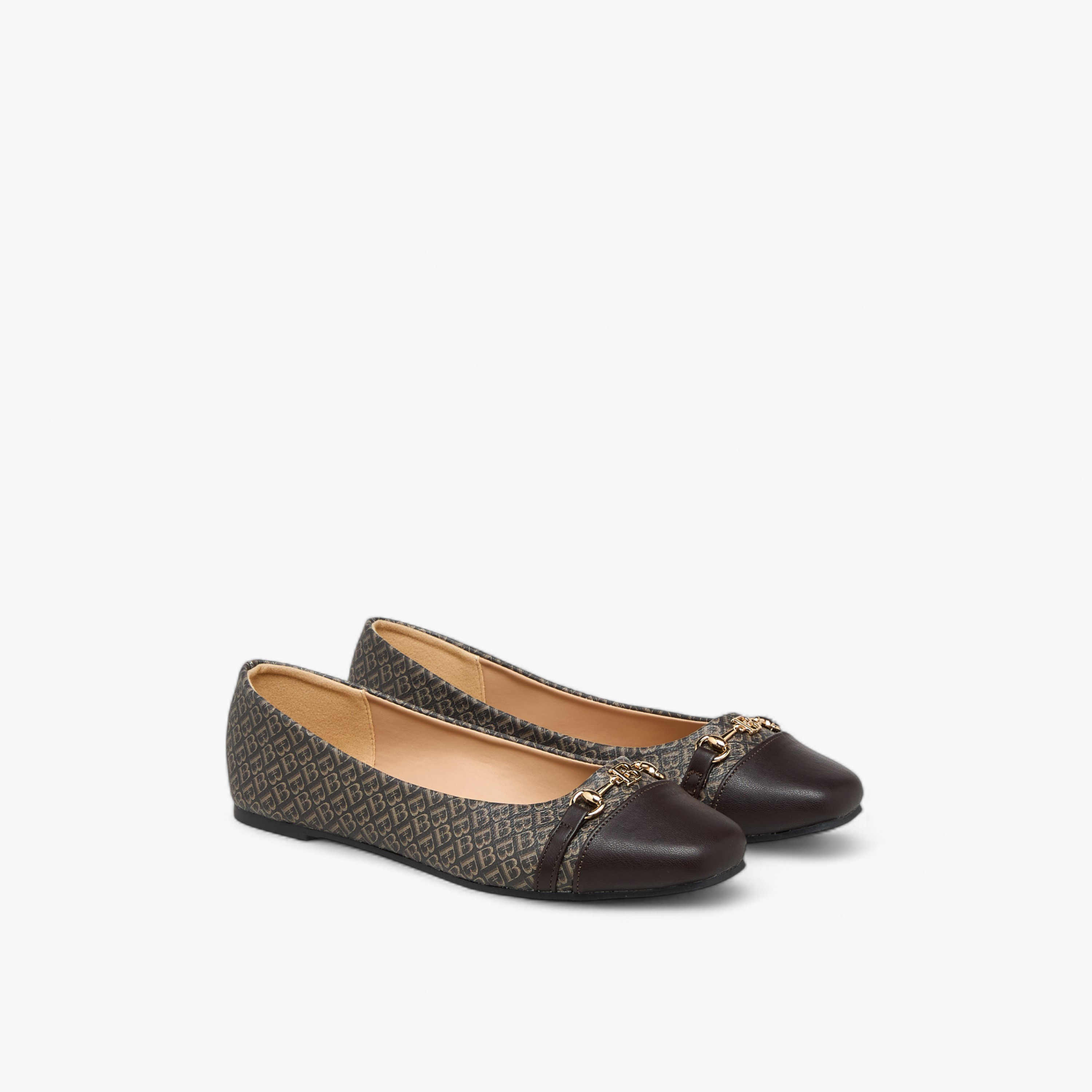 Flora Bella Monogram Print Slip-On Ballerina Shoes-women-shoes-ballerinas-image-1