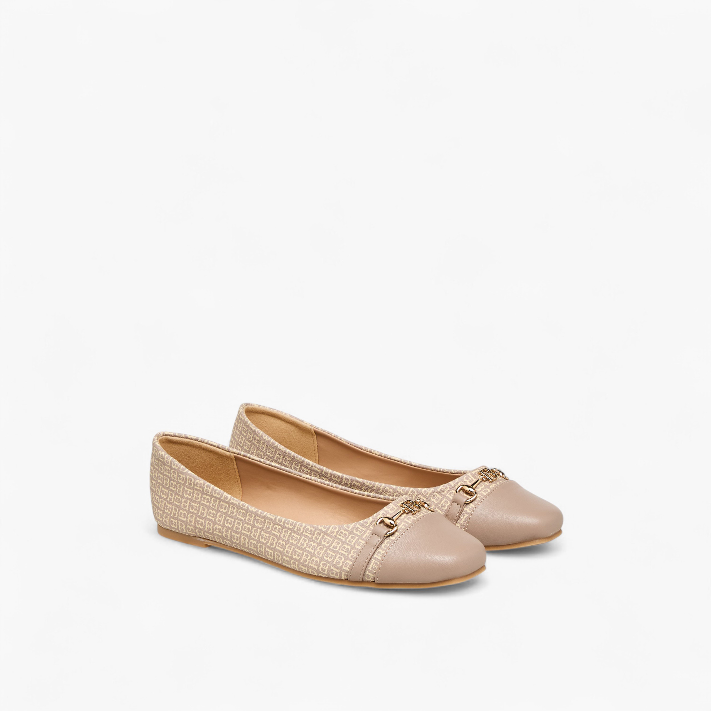 Flora Bella Monogram Print Slip-On Ballerina Shoes-women-shoes-ballerinas-image-1