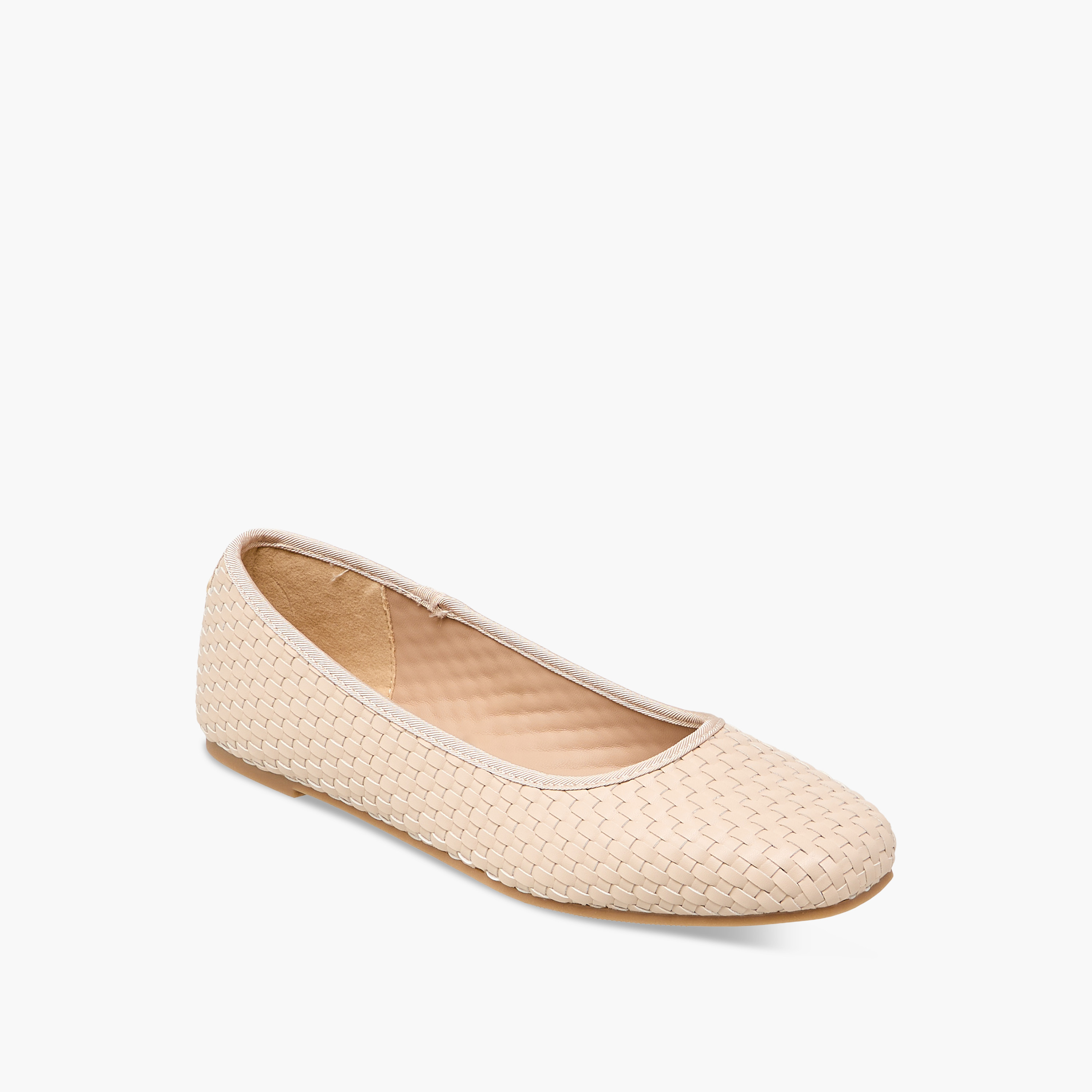 Flora Bella Textured Square Toe Slip-On Ballerina Shoes-women-shoes-ballerinas-image-2