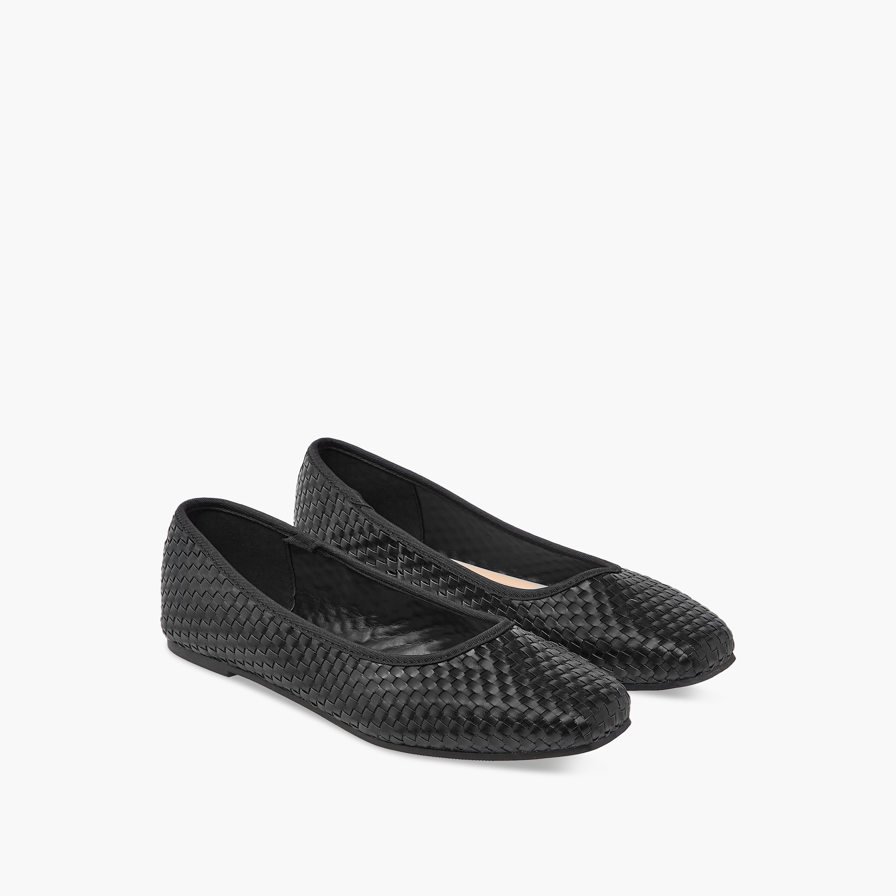 Flora Bella Textured Square Toe Slip-On Ballerina Shoes-women-shoes-ballerinas-image-1