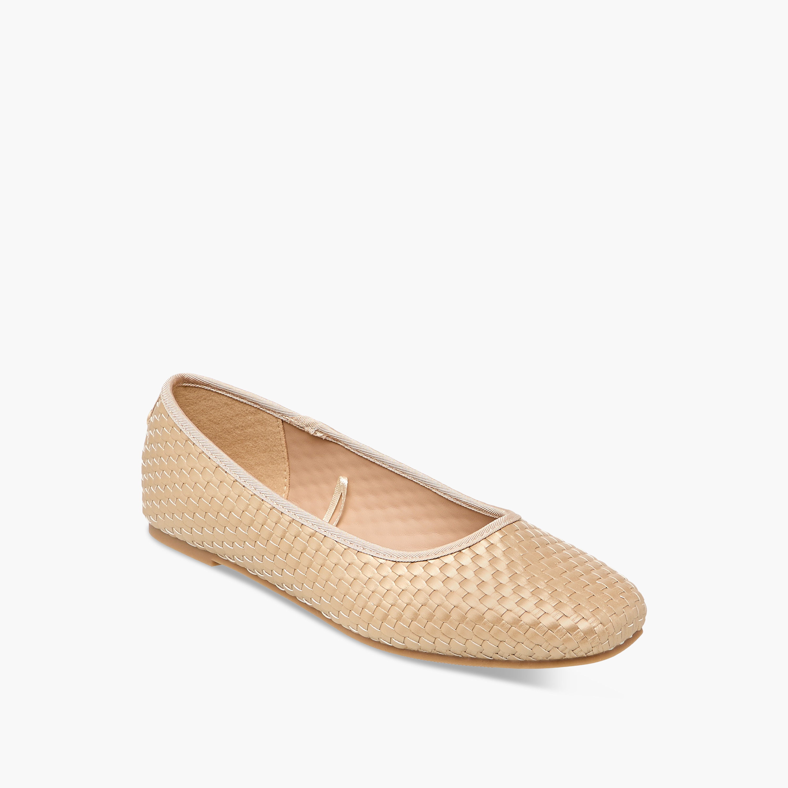 Flora Bella Textured Square Toe Slip-On Ballerina Shoes-women-shoes-ballerinas-image-2