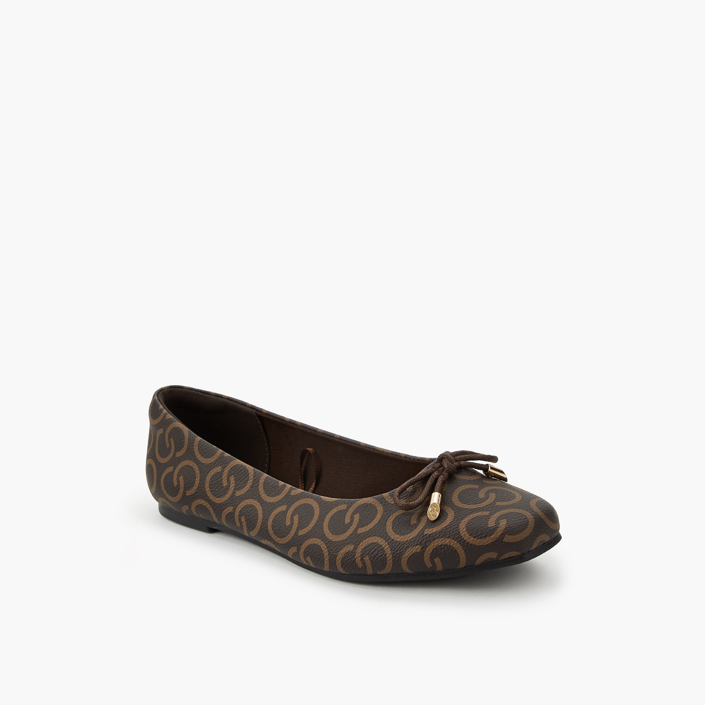 Celeste Women Monogram Print Ballerina Shoes-women-shoes-ballerinas-image-2