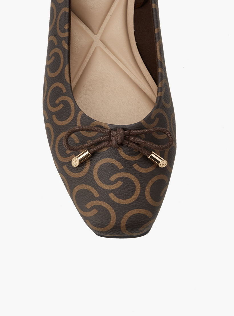 Celeste Women Monogram Print Ballerina Shoes-women-shoes-ballerinas-image-4