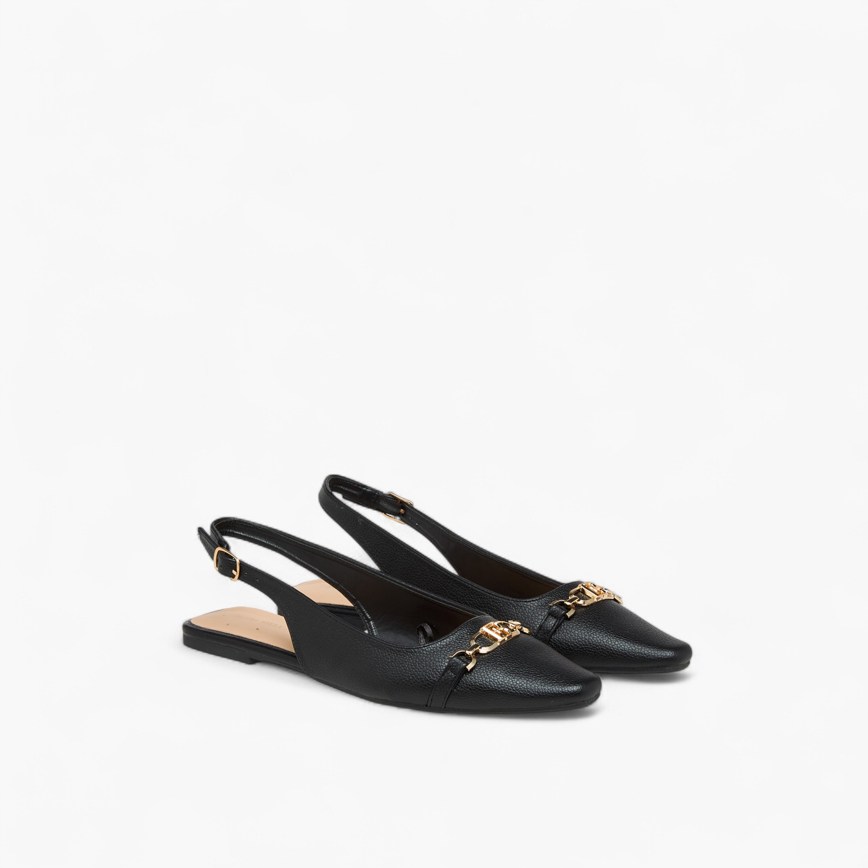Flora Bella Metallic Accent Shoes with Buckle Strap-women-shoes-flats-ballerinas-image-1