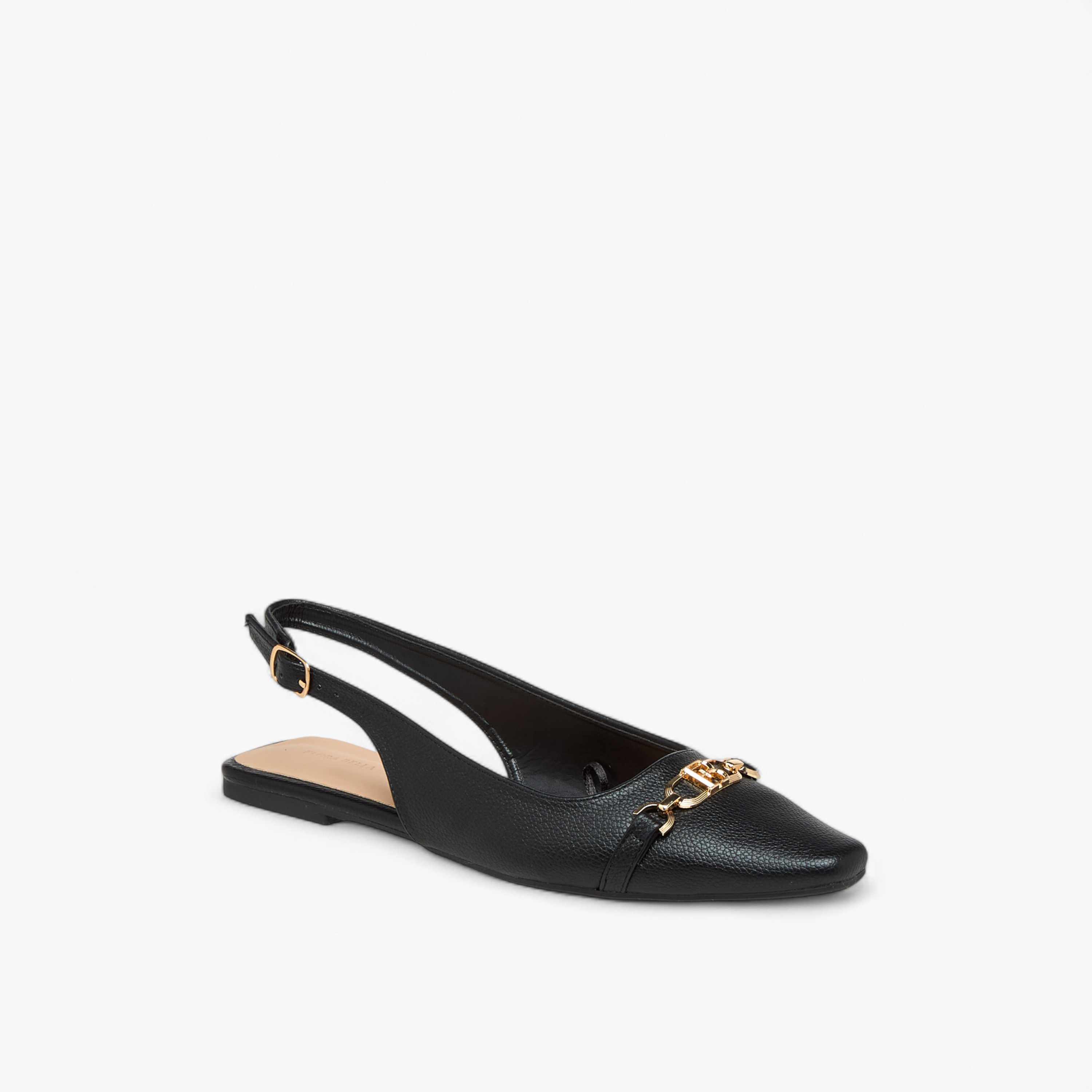 Flora Bella Metallic Accent Shoes with Buckle Strap-women-shoes-flats-ballerinas-image-2