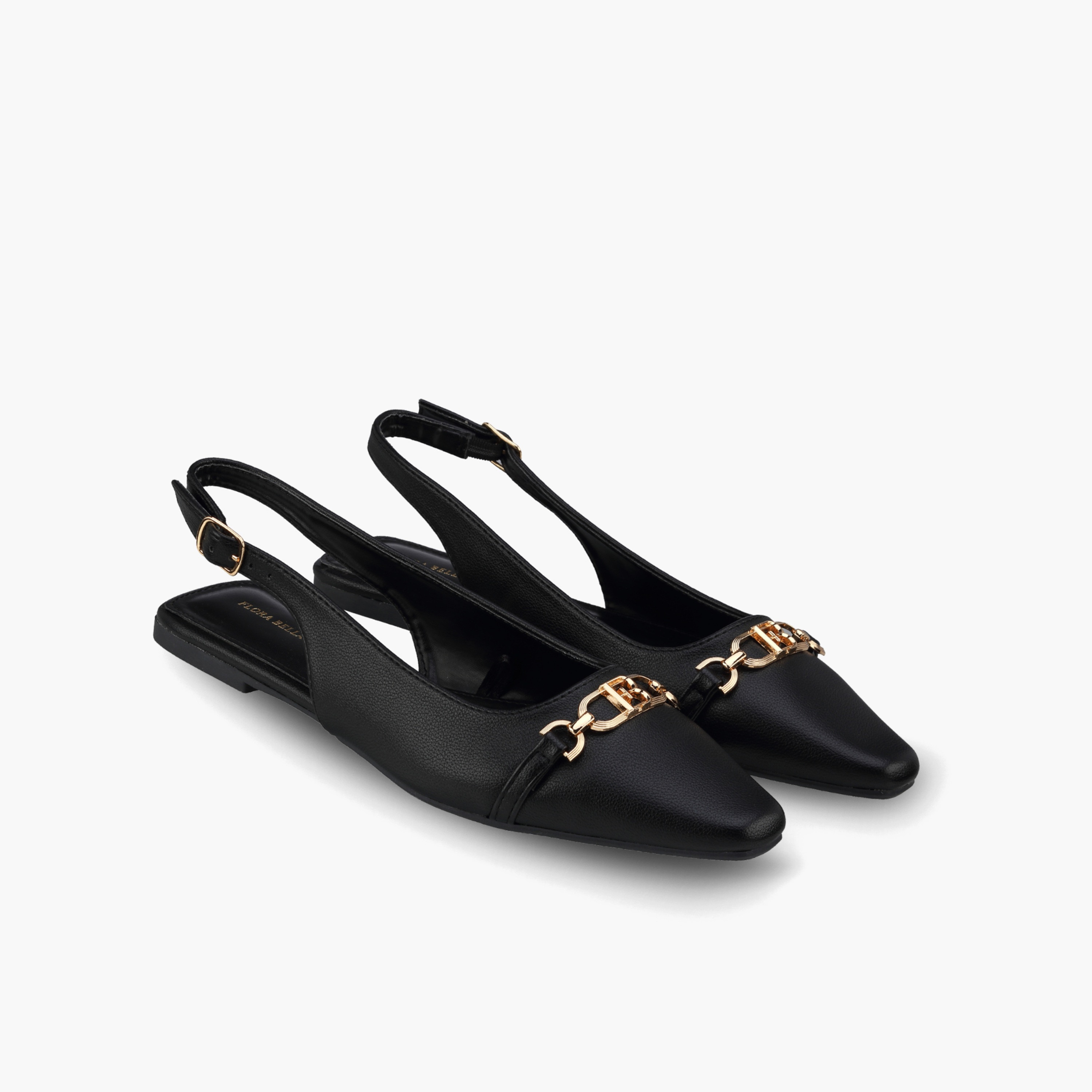 حذاء بمقدمة مدببة وزينة معدنية للنساء من فلورا بيلا-women-shoes-flats-ballerinas-image-1