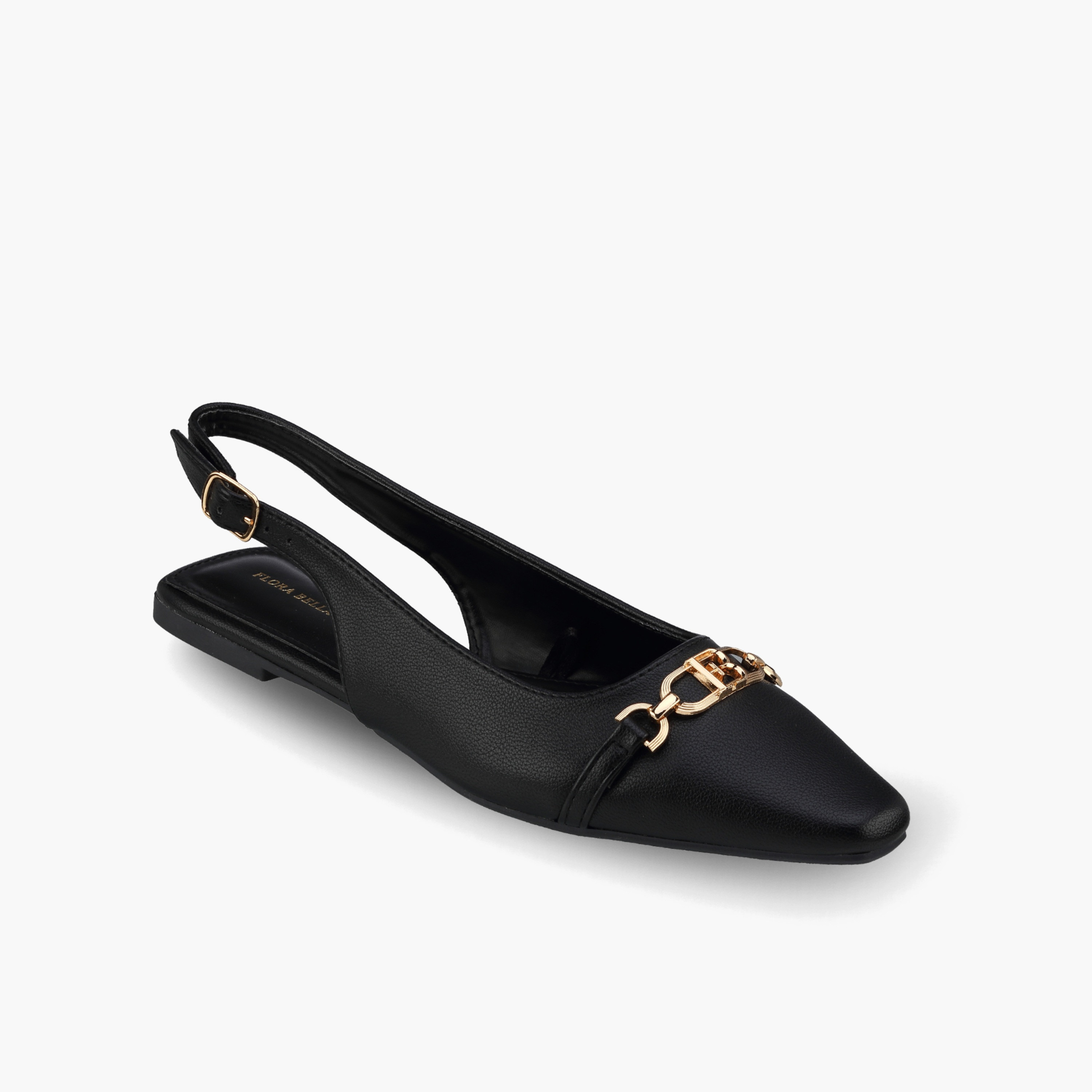 حذاء بمقدمة مدببة وزينة معدنية للنساء من فلورا بيلا-women-shoes-flats-ballerinas-image-2