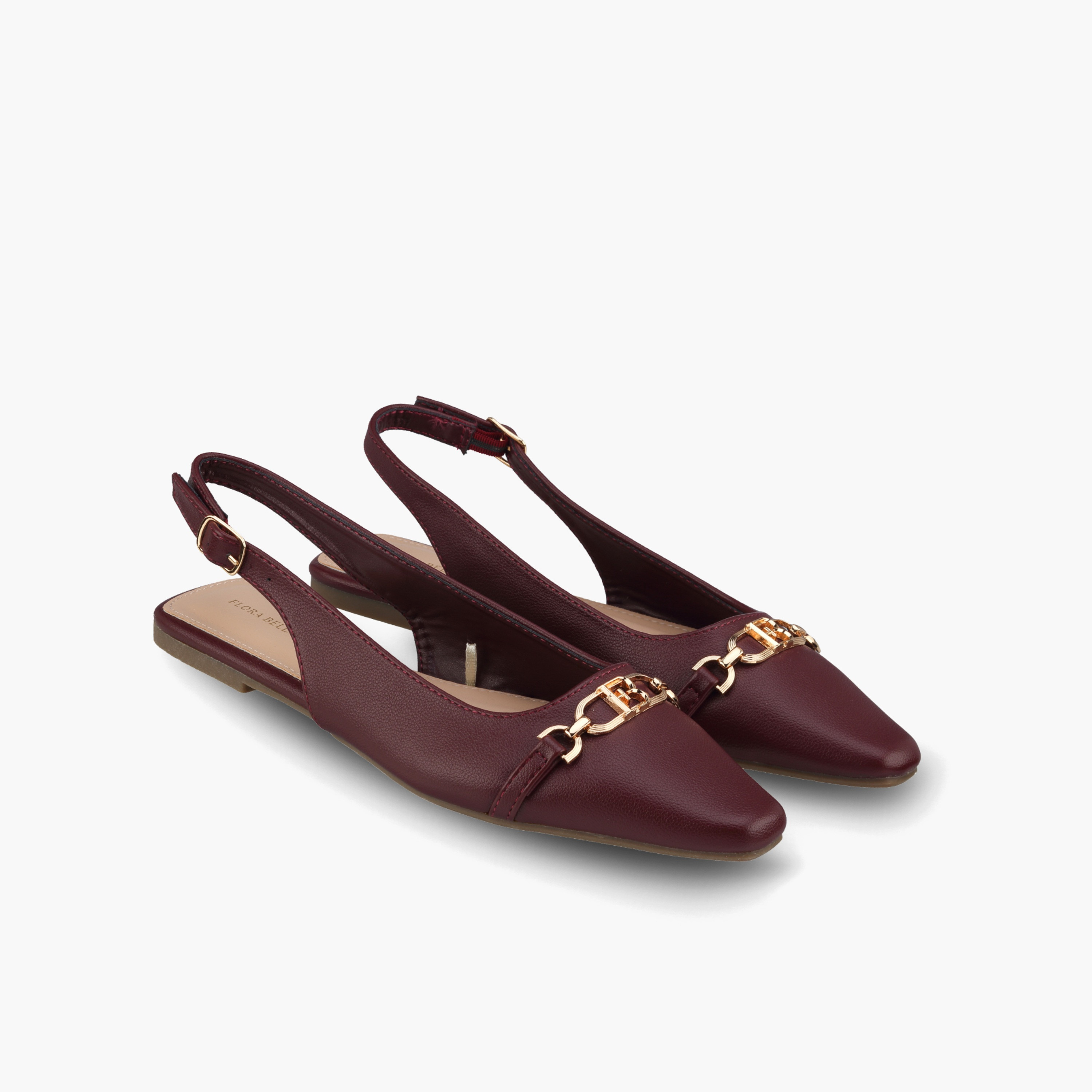 حذاء بمقدمة مدببة وزينة معدنية للنساء من فلورا بيلا-women-shoes-flats-ballerinas-image-1