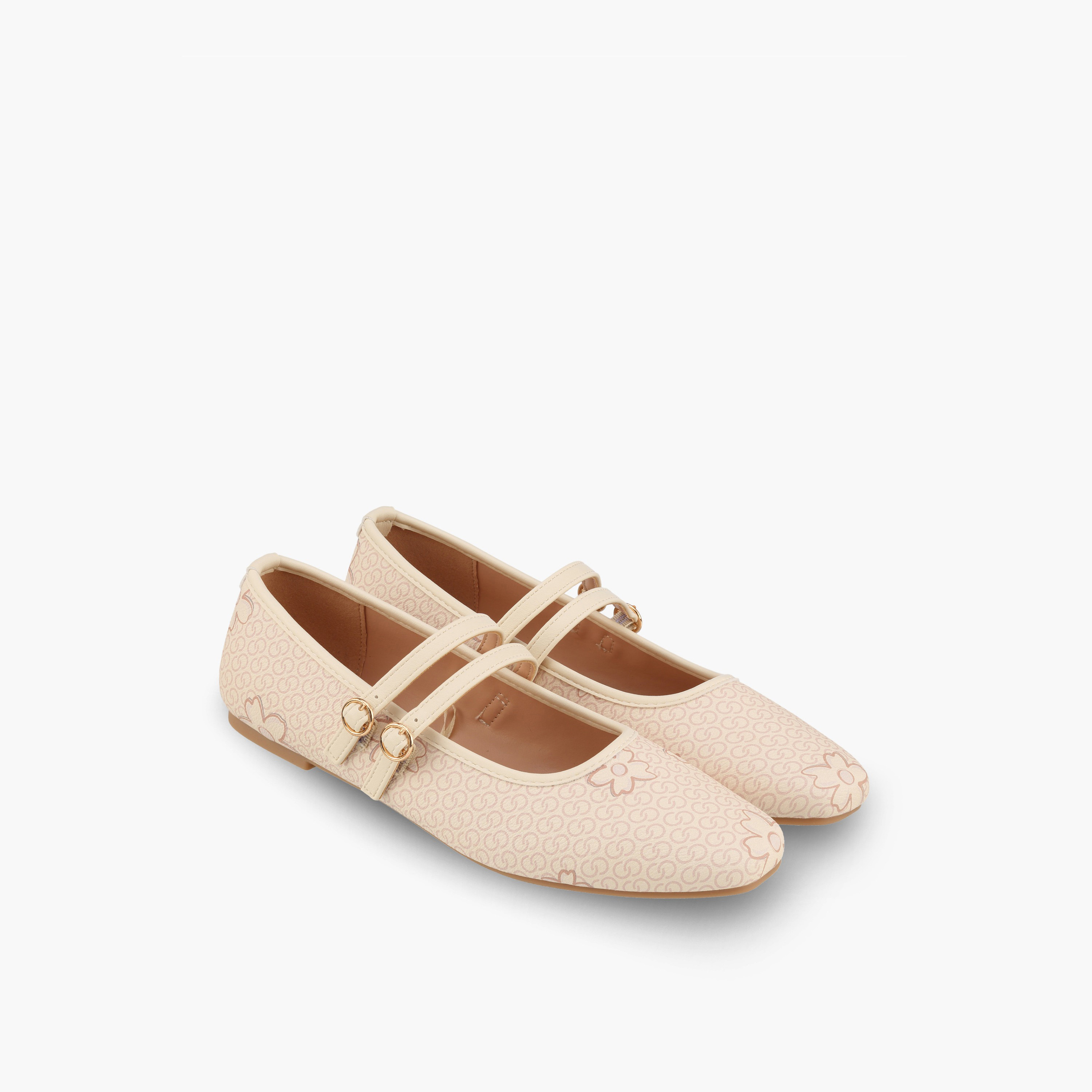 حذاء ماري جين بطبعات أزهار وحزام مزدوج للنساء من سيليست-women-shoes-ballerinas-image-1