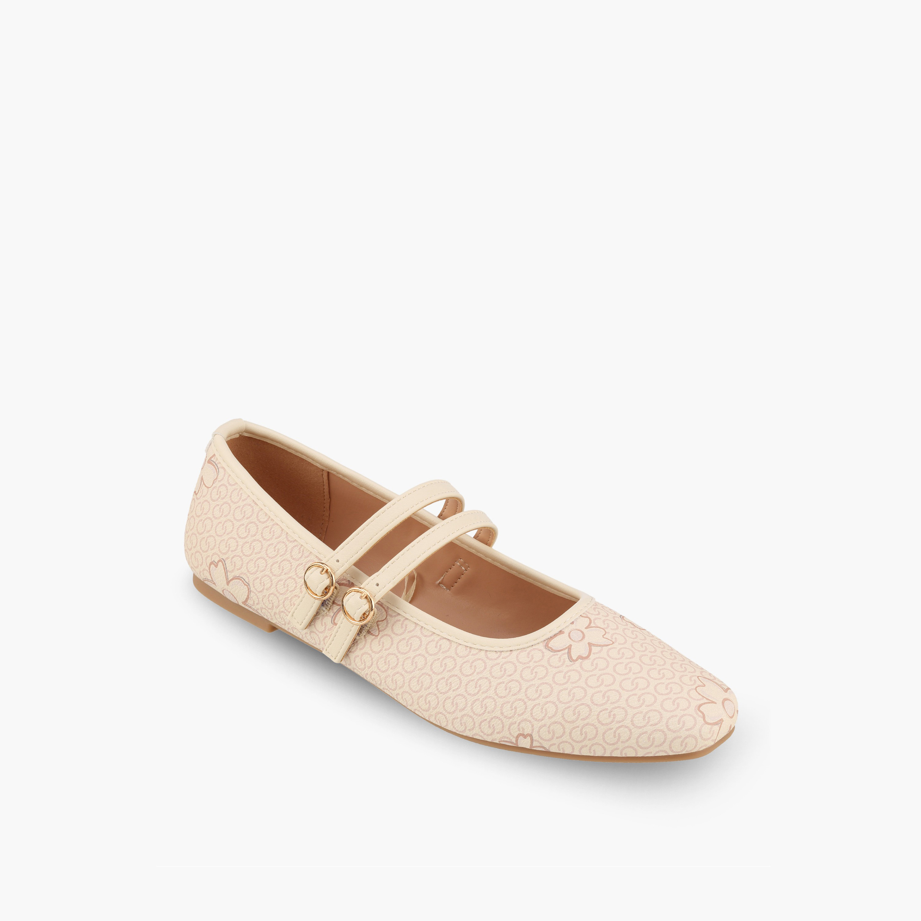 حذاء ماري جين بطبعات أزهار وحزام مزدوج للنساء من سيليست-women-shoes-ballerinas-image-2