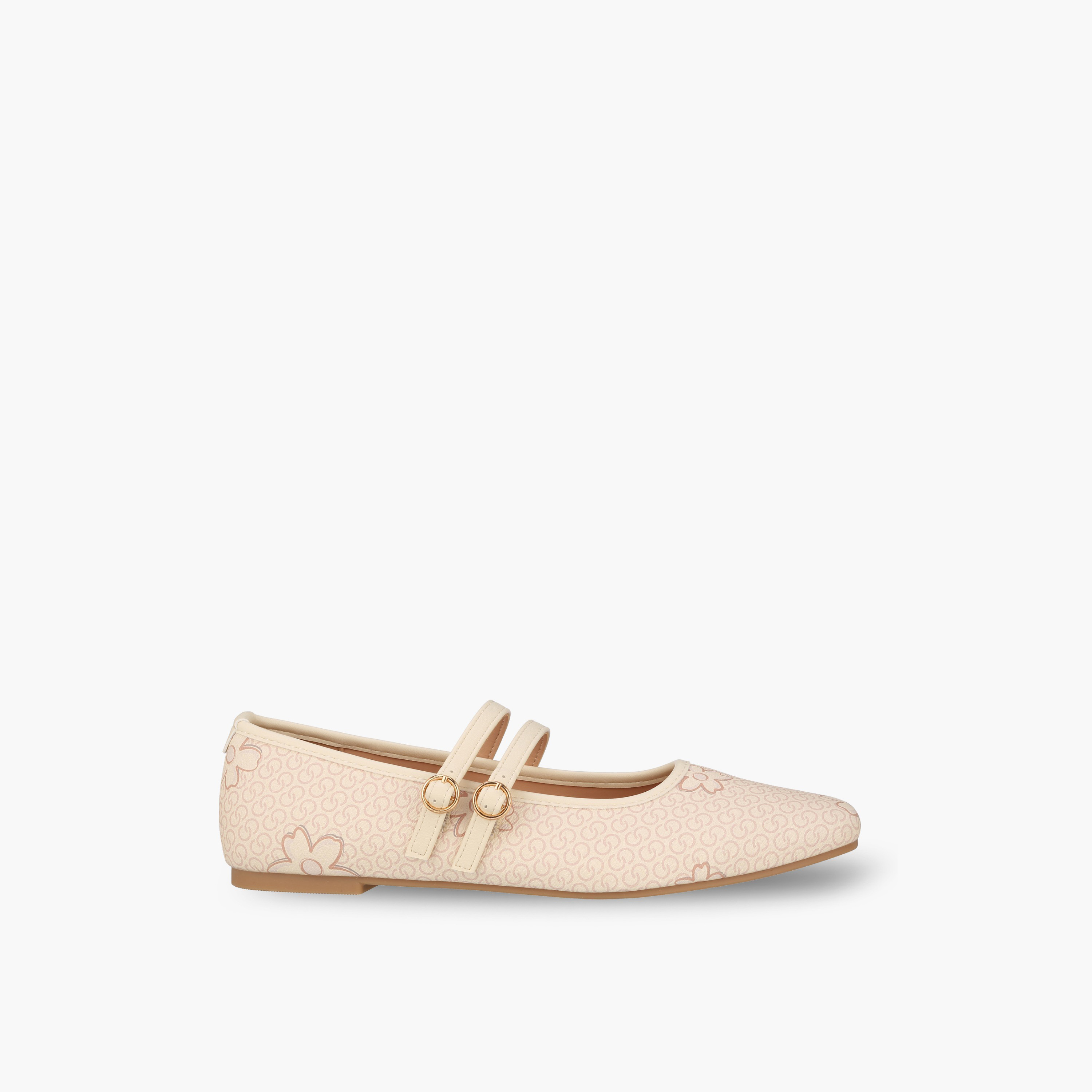 حذاء ماري جين بطبعات أزهار وحزام مزدوج للنساء من سيليست-women-shoes-ballerinas-image-3