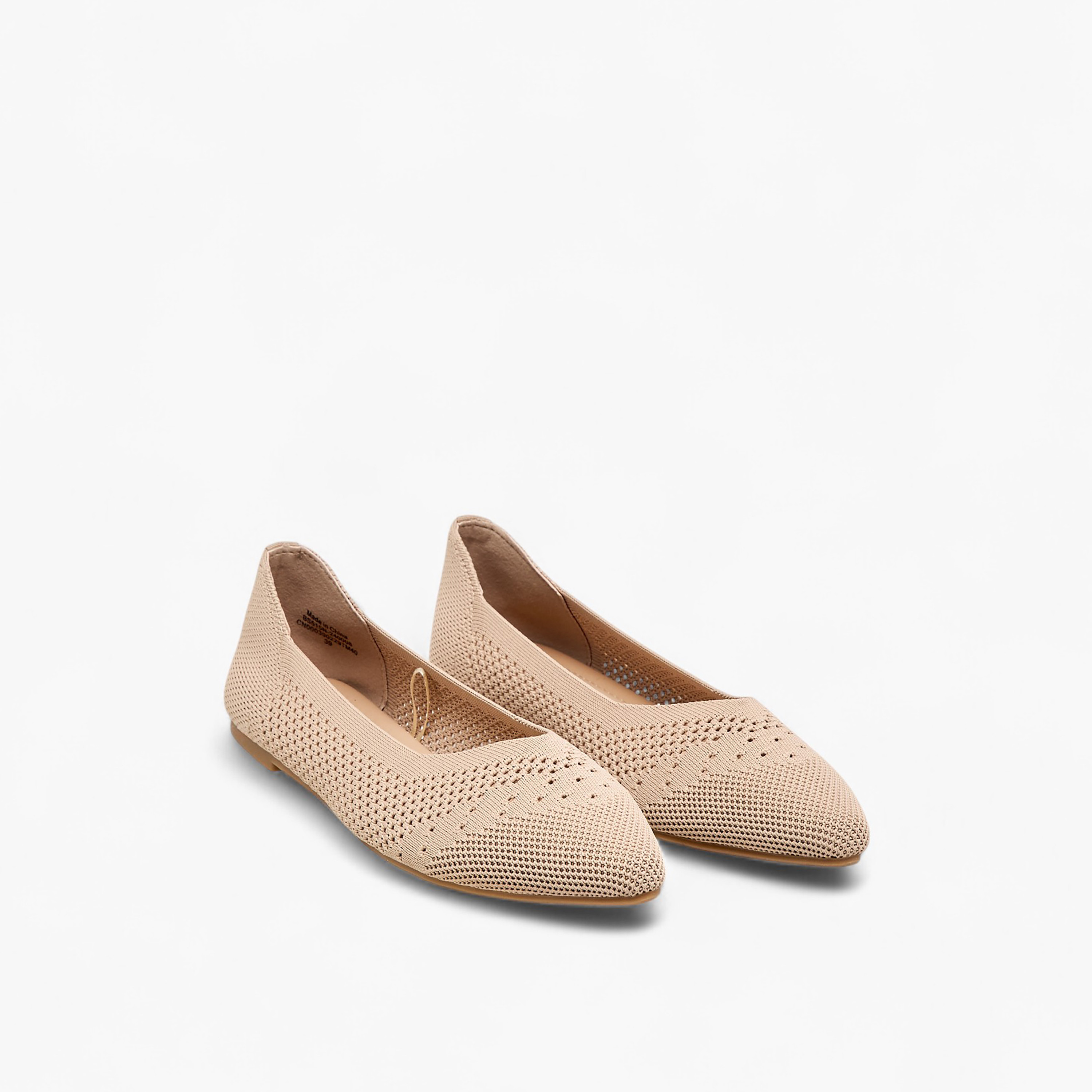 حذاء باليرينا سهل الارتداء بتفاصيل مفرغة من فلورا بيلا-women-shoes-flats-ballerinas-image-1