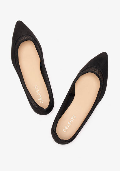 Celeste Women's Mesh Pointed Toe Ballerina Shoes