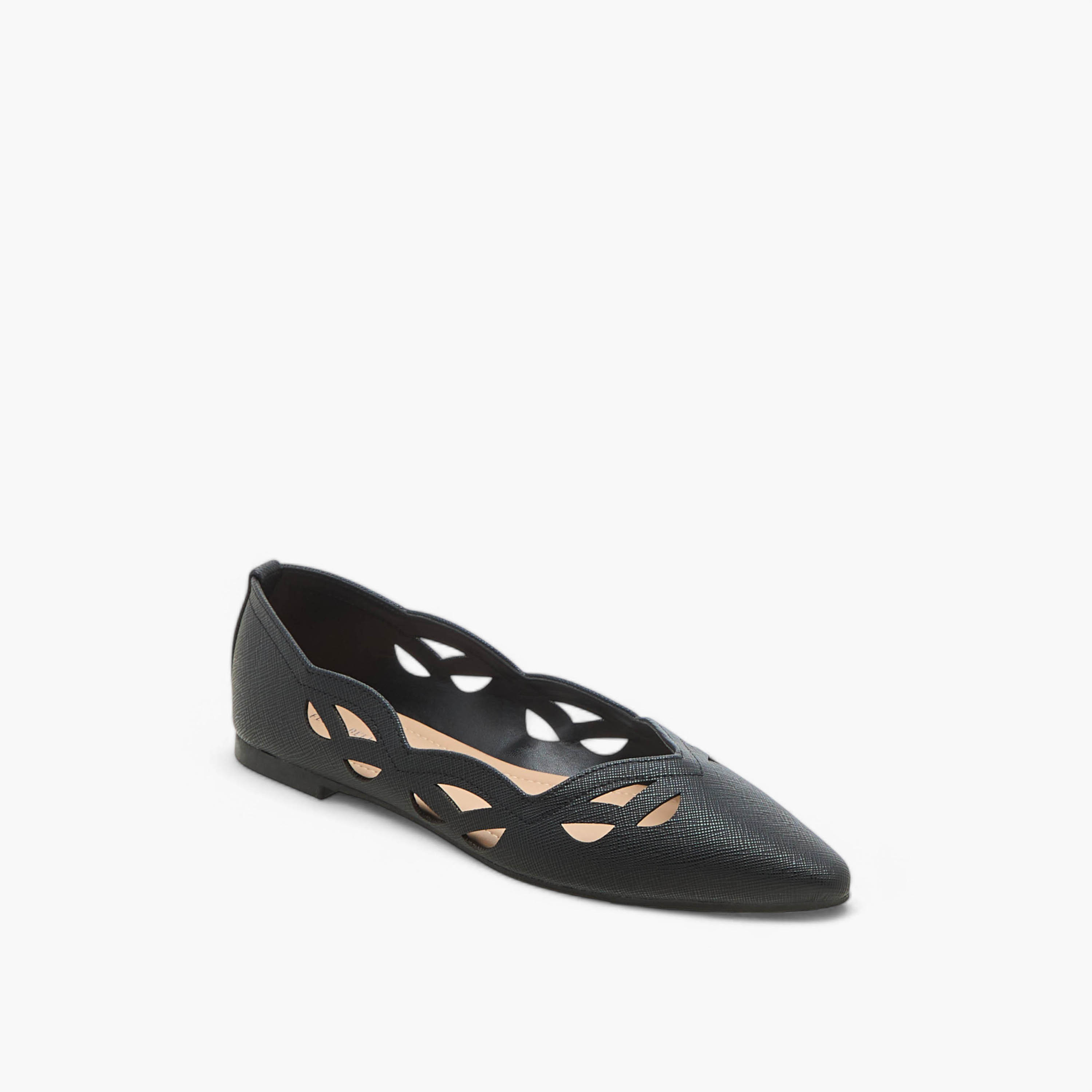 Flora Bella Cut Out Detail Slip-On Ballerina Shoes-women-shoes-flats-ballerinas-image-2