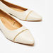 Celeste Women's Pointed Toe Ballerina Shoes with Metallic Chain Trim-Women%27s Ballerinas-thumbnailMobile-2