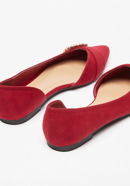 Celeste Women's Embellished Slip-On Pointed Toe Ballerina Shoes