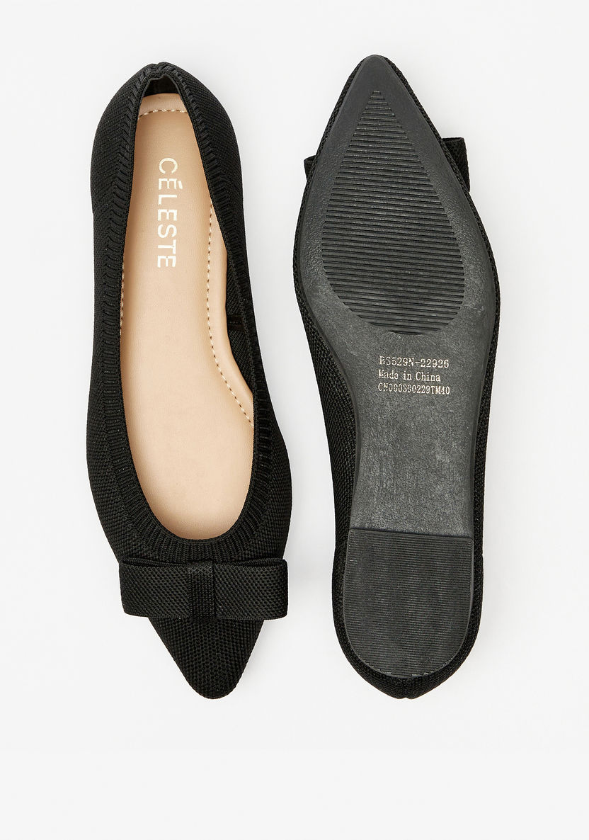 Celeste Women's Bow Accent Slip-On Ballerina Shoes-Women%27s Ballerinas-image-3