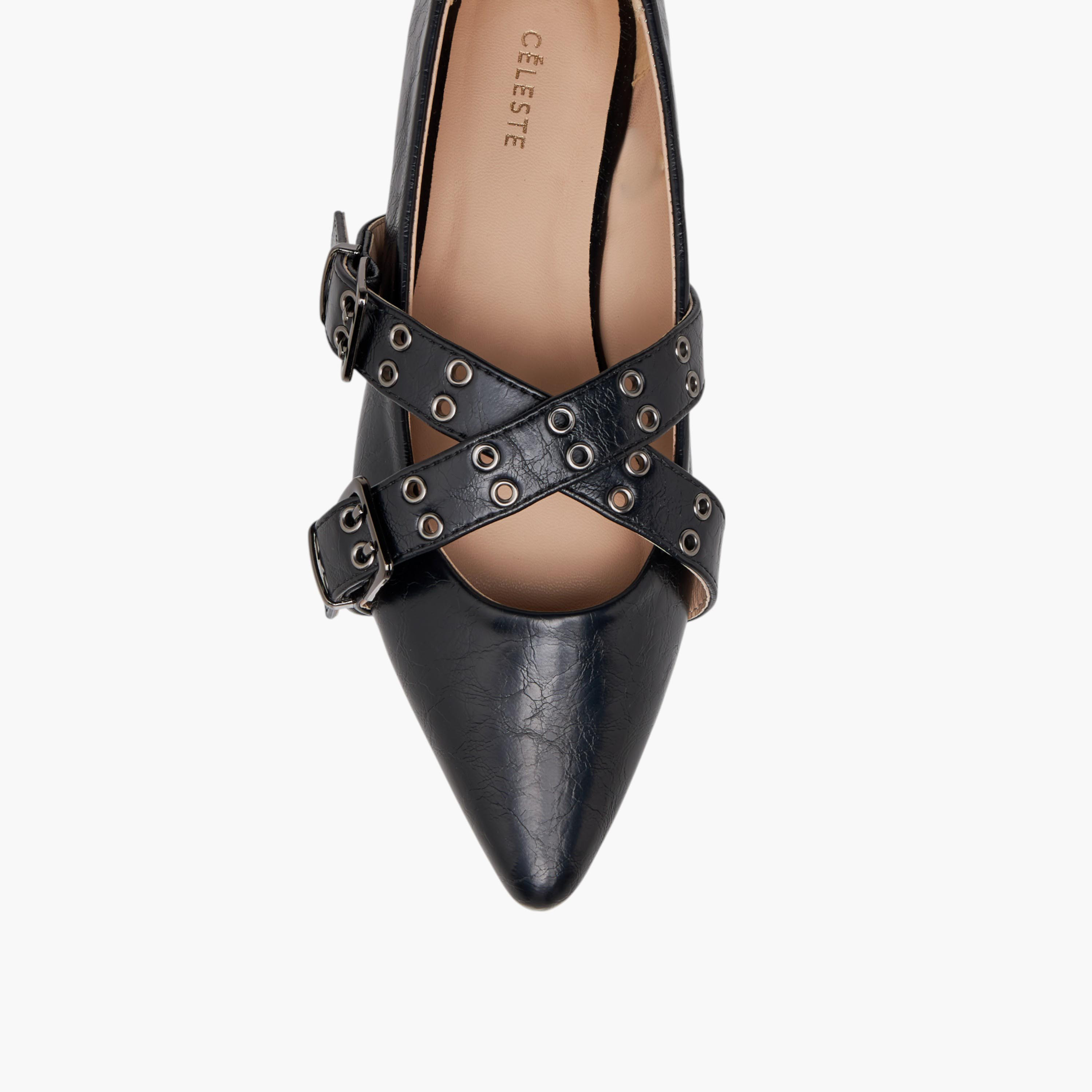 حذاء باليرينا سادة سهل الارتداء للنساء من سيليست-women-shoes-ballerinas-image-4