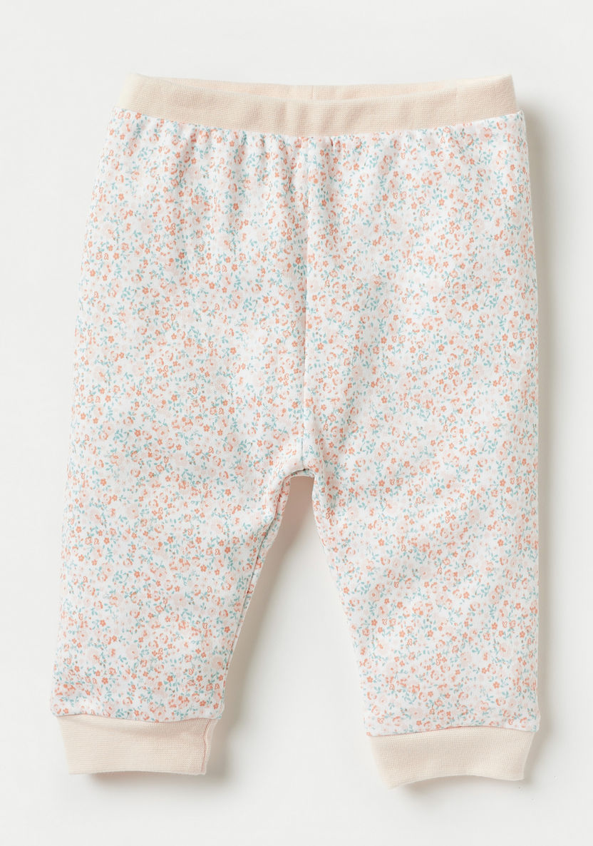 Juniors Horse Embroidered T-shirt and Floral Print Pyjama Set-Pyjama Sets-image-2
