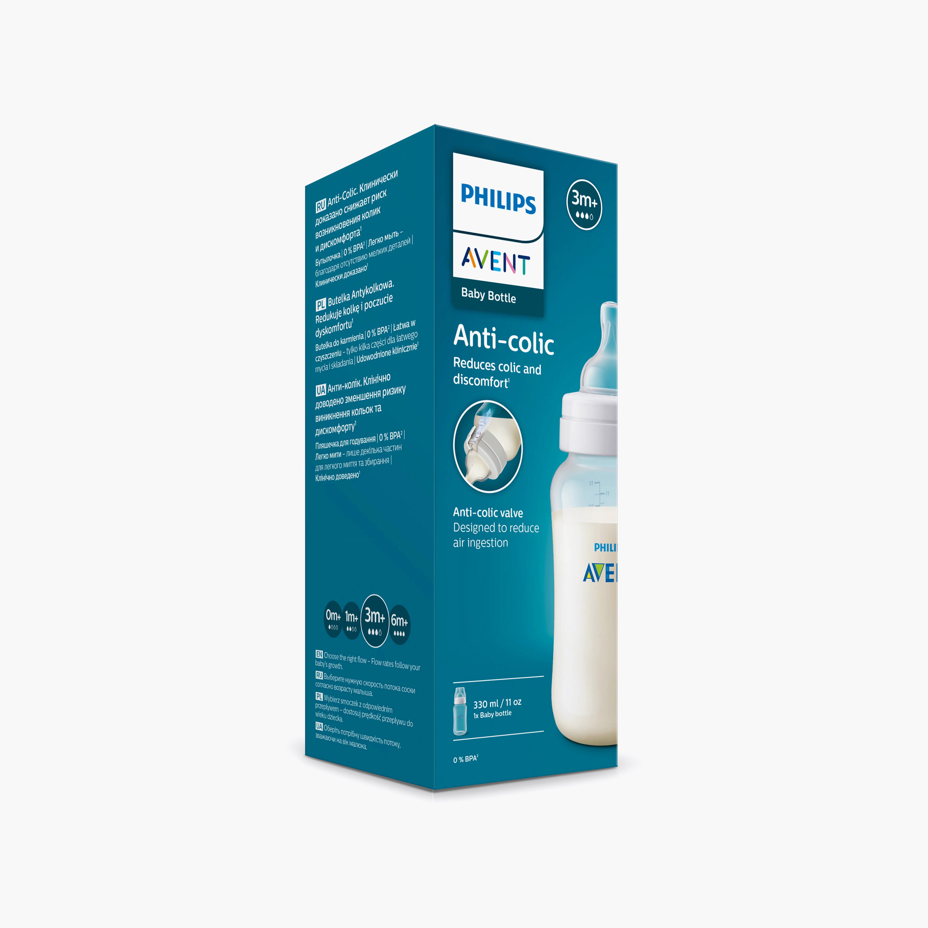 Philips Avent Anti-Colic Feeding Bottle - 330 ml-baby-feeding-feedingbottles-bottlecovers-image-2