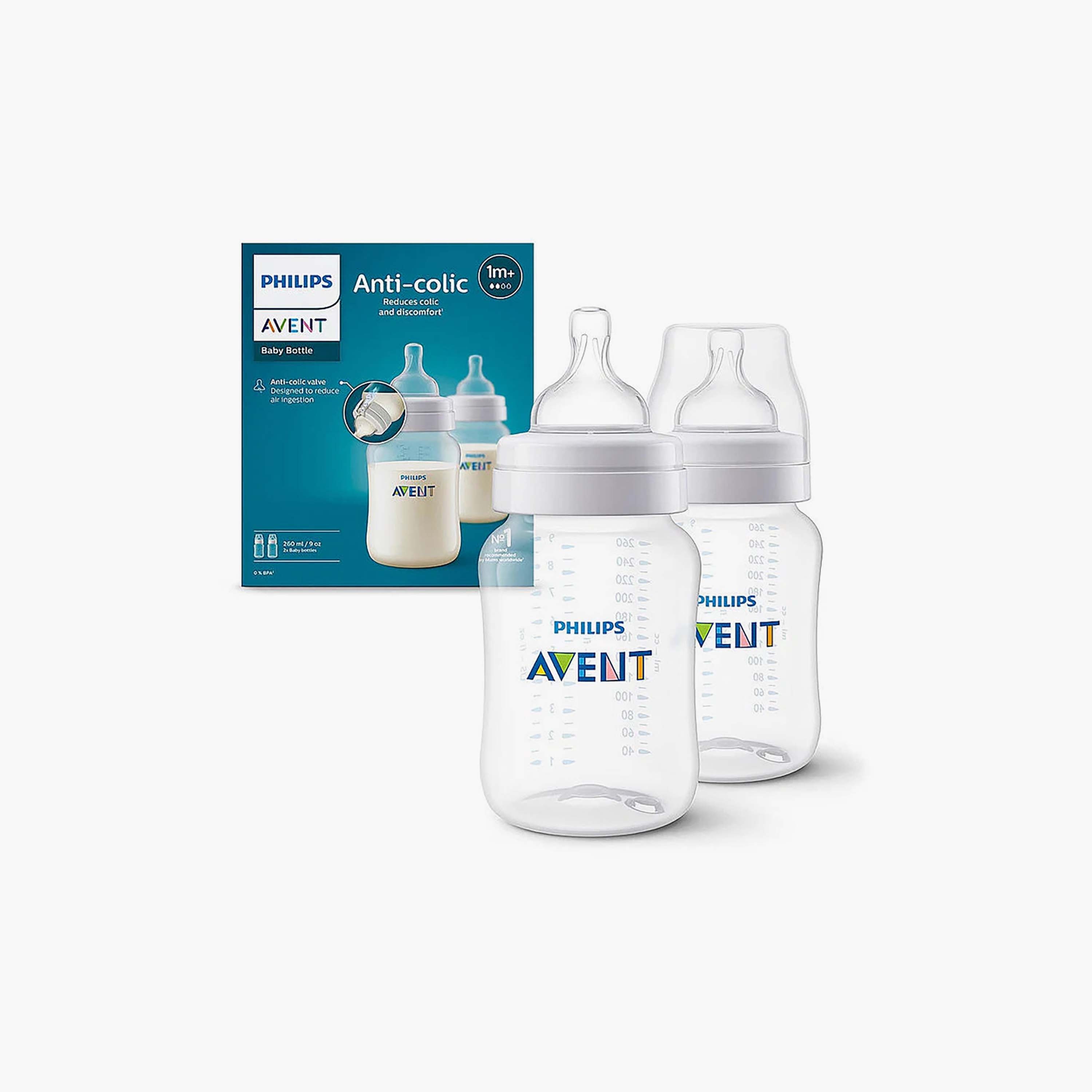 Philips Avent Anti-Colic Feeding Bottle Set - Pack of 2, 260 ml-baby-feeding-feedingbottles-bottlecovers-image-2