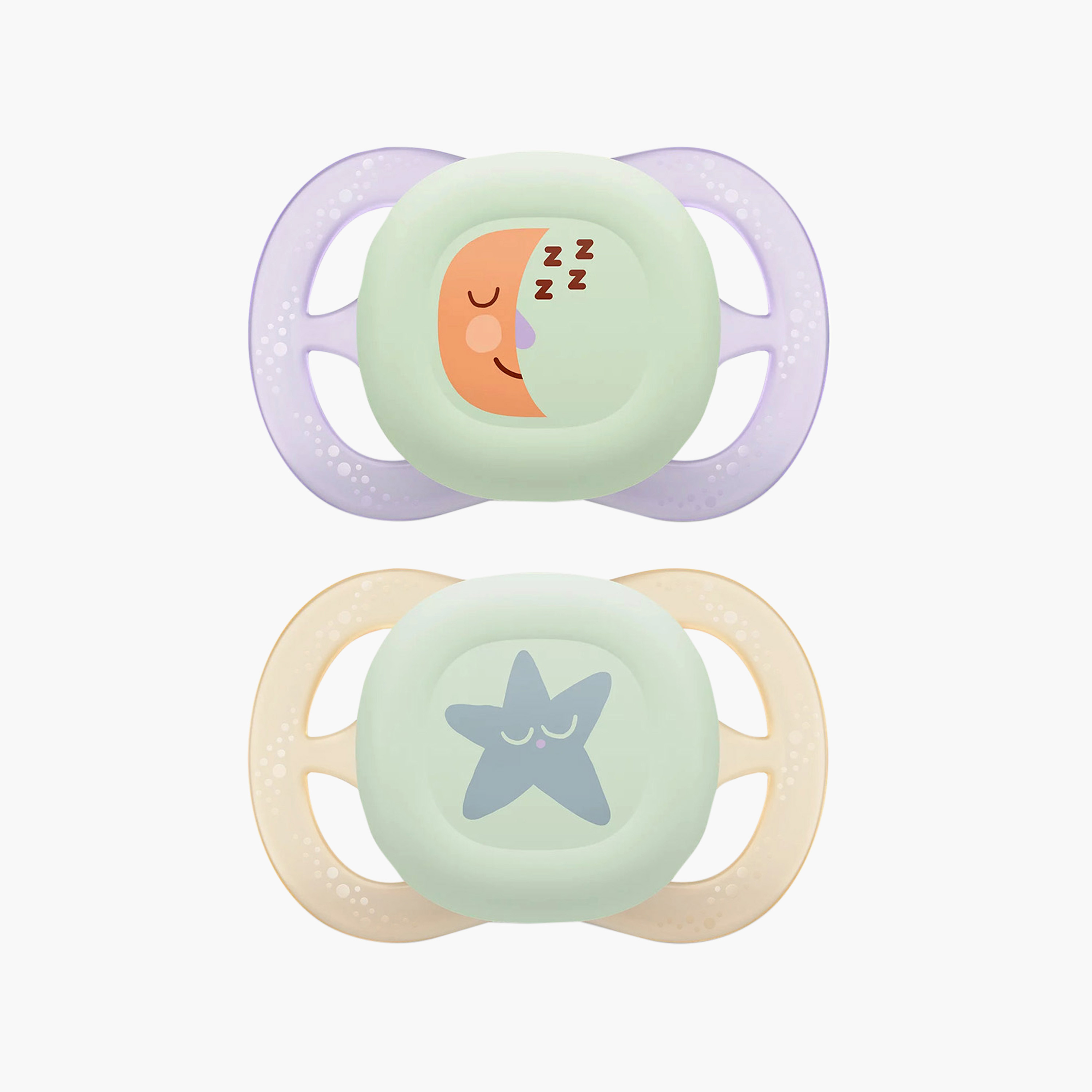 Pack of 2 Philips Avent Ultra Start Nighttime Baby Pacifier, 0-2 months-baby-feeding-pacifiers-image-1