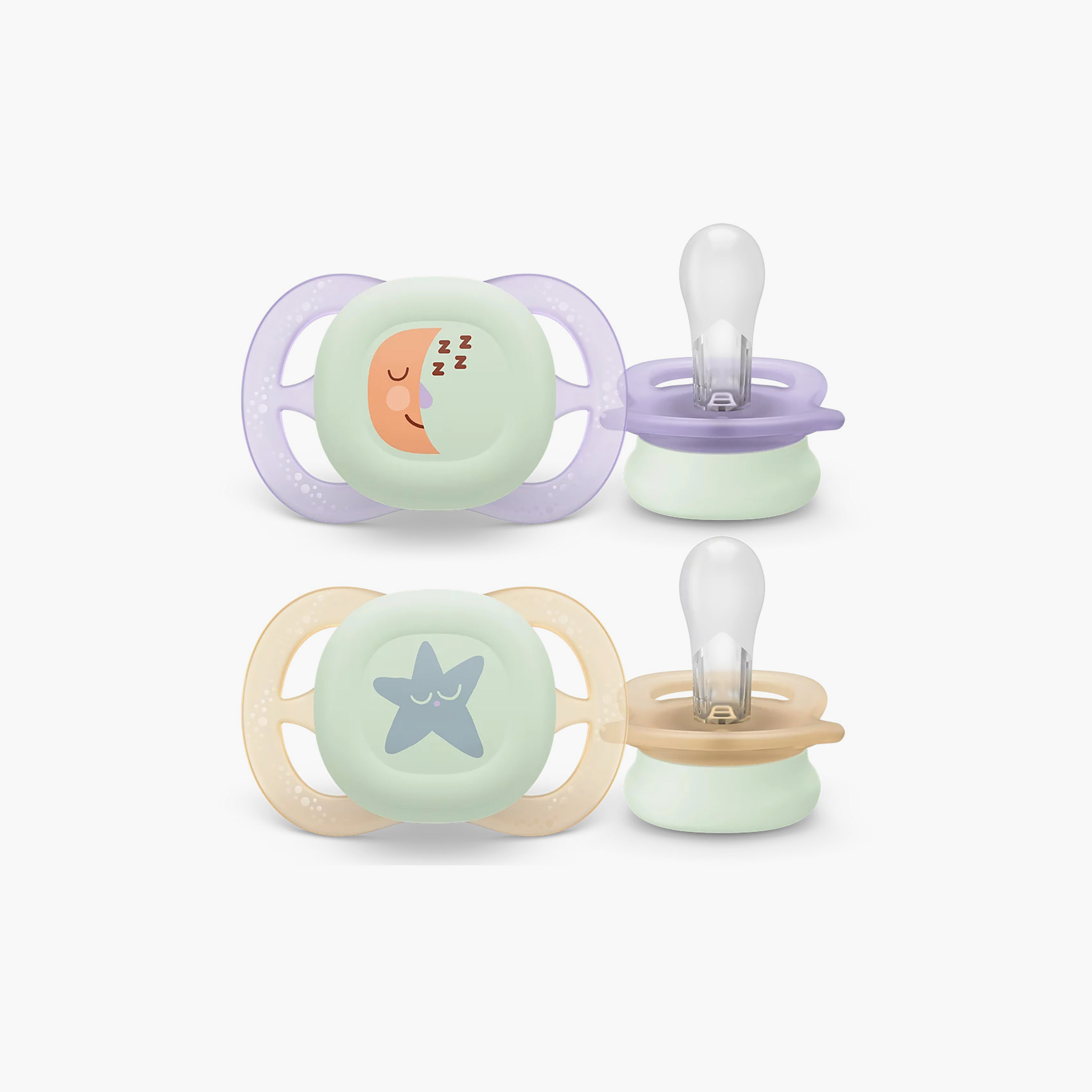 Pack of 2 Philips Avent Ultra Start Nighttime Baby Pacifier, 0-2 months-baby-feeding-pacifiers-image-5
