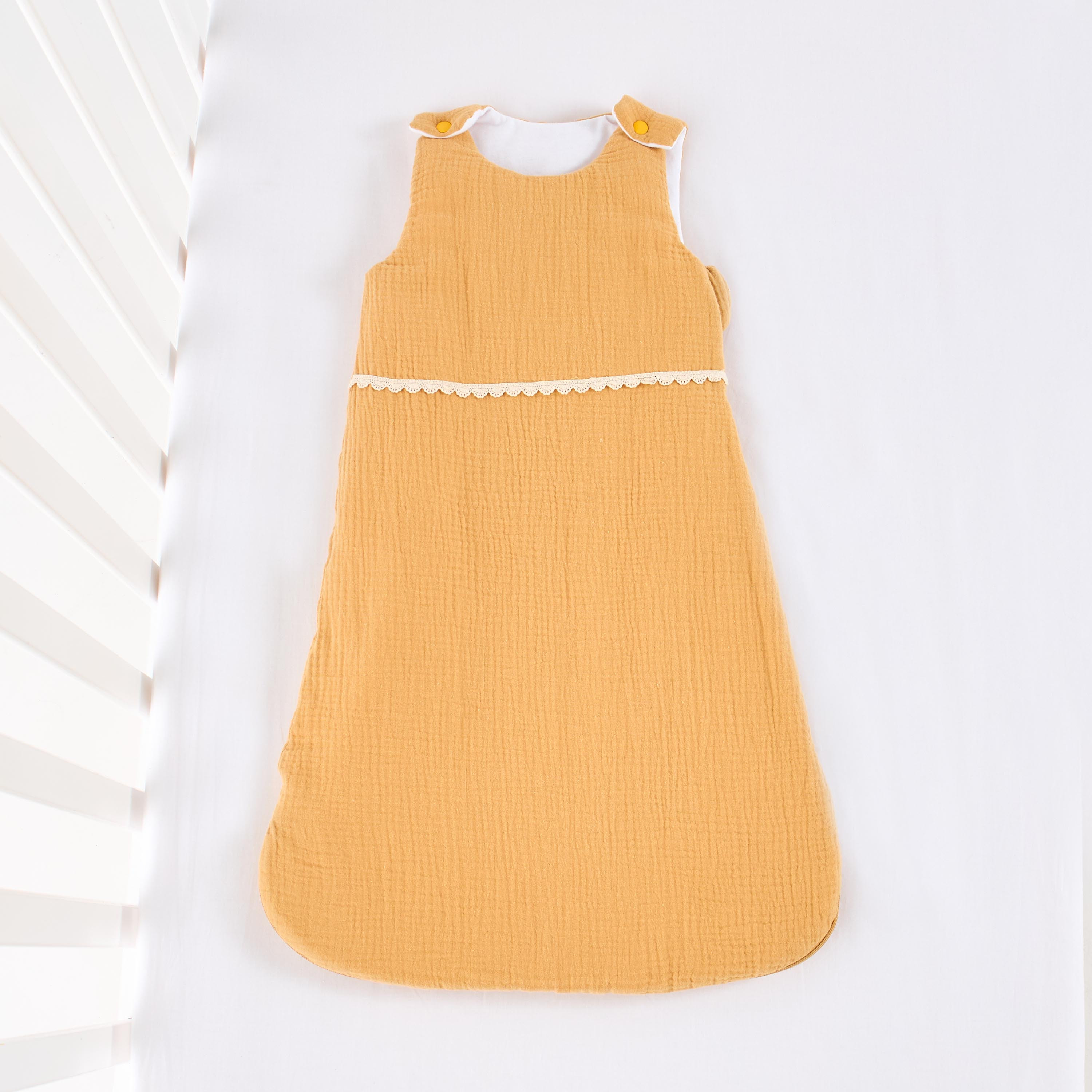 كيس نوم قطني بكباسين إغلاق من جيجلز - 70 سم-baby-nursery-blanketsandswaddles-swaddlesandsleepingbags-image-1