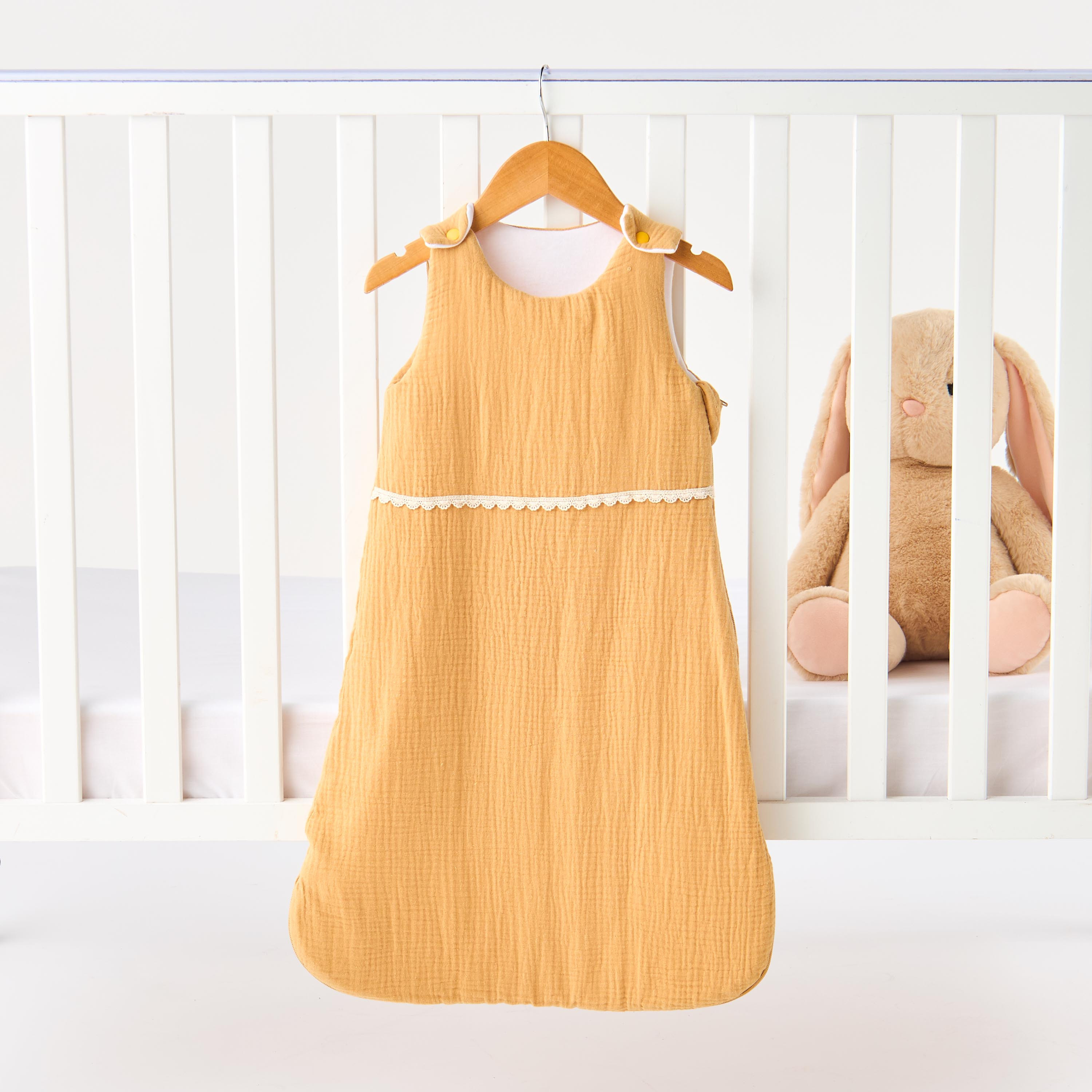 كيس نوم قطني بكباسين إغلاق من جيجلز - 70 سم-baby-nursery-blanketsandswaddles-swaddlesandsleepingbags-image-2