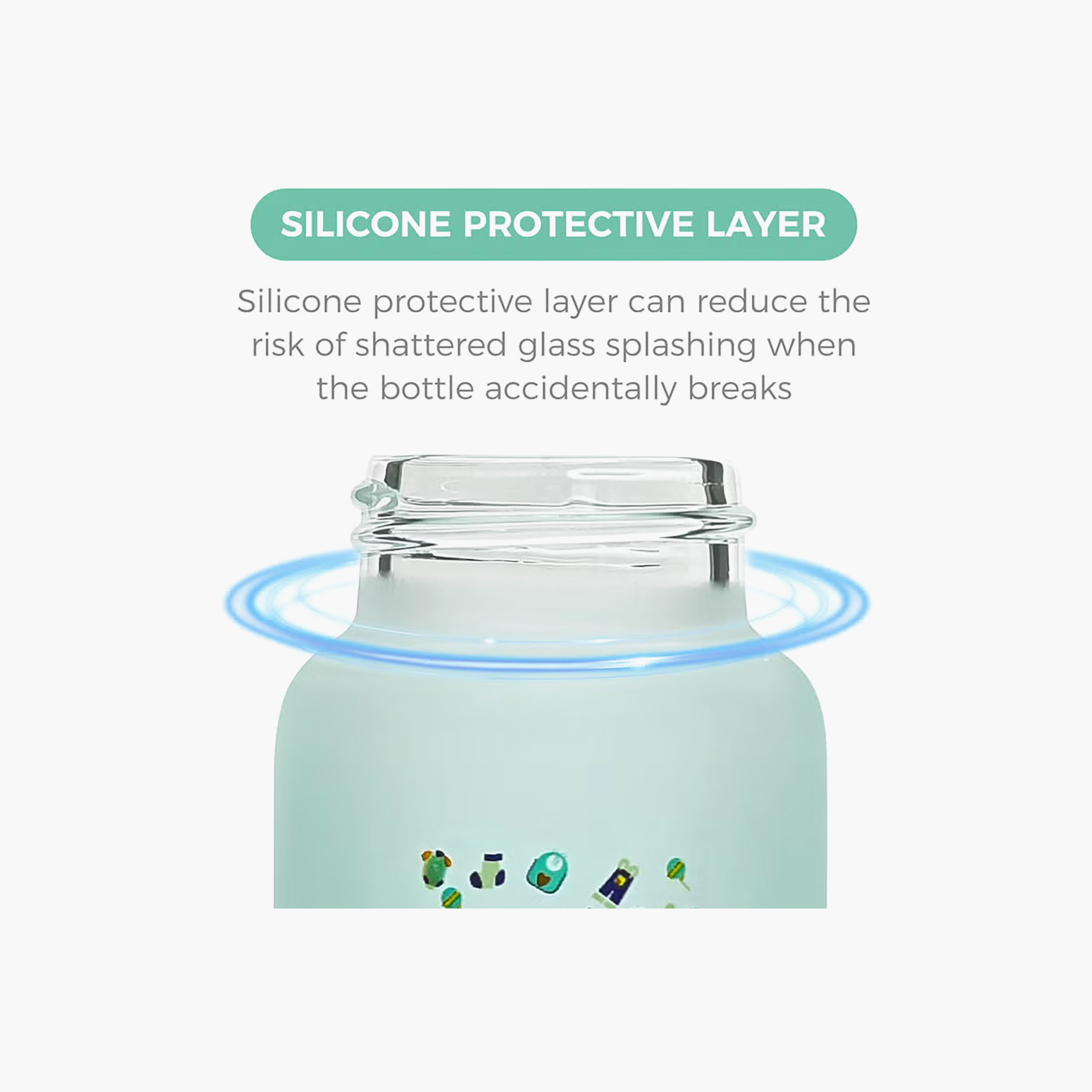 Luqu Glass Feeding Bottle - 60 ml (0 months+)-baby-feeding-feedingbottles-bottlesandteats-image-6