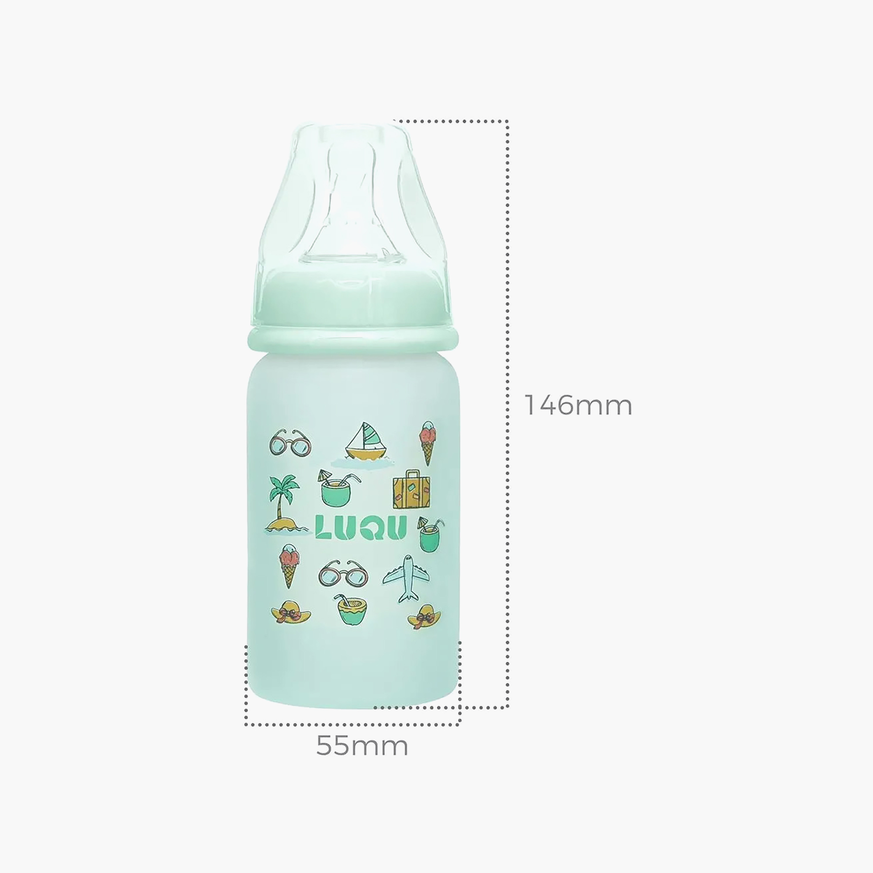 قارورة رضّاعة زجاج من لوكو - 60 مل (من عمر 0 شهر فأكثر)-baby-feeding-feedingbottles-bottlesandteats-image-8