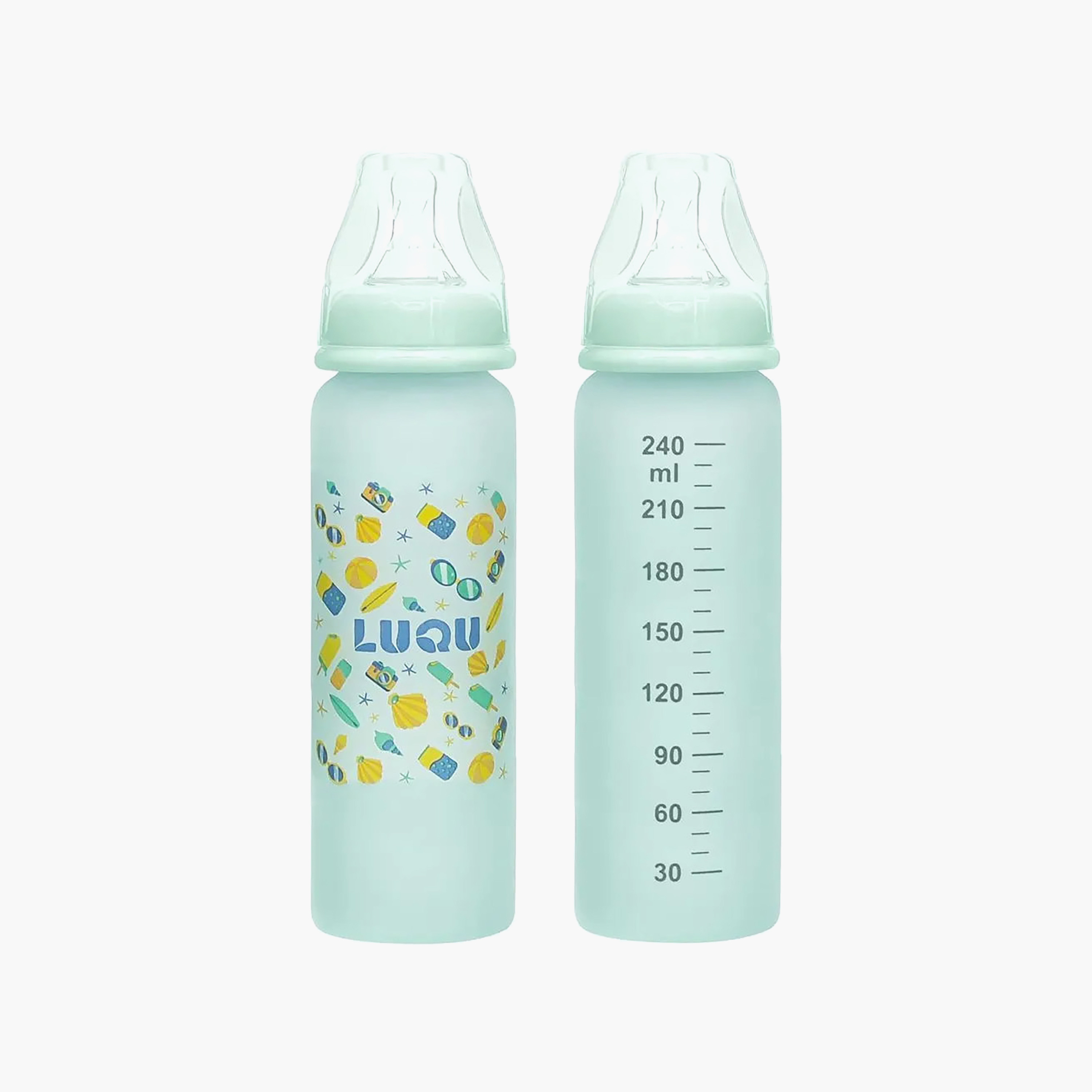 رضّاعة زجاج من لوكو - 240 مل (6 شهور فأكثر)-baby-feeding-feedingbottles-bottlesandteats-image-7