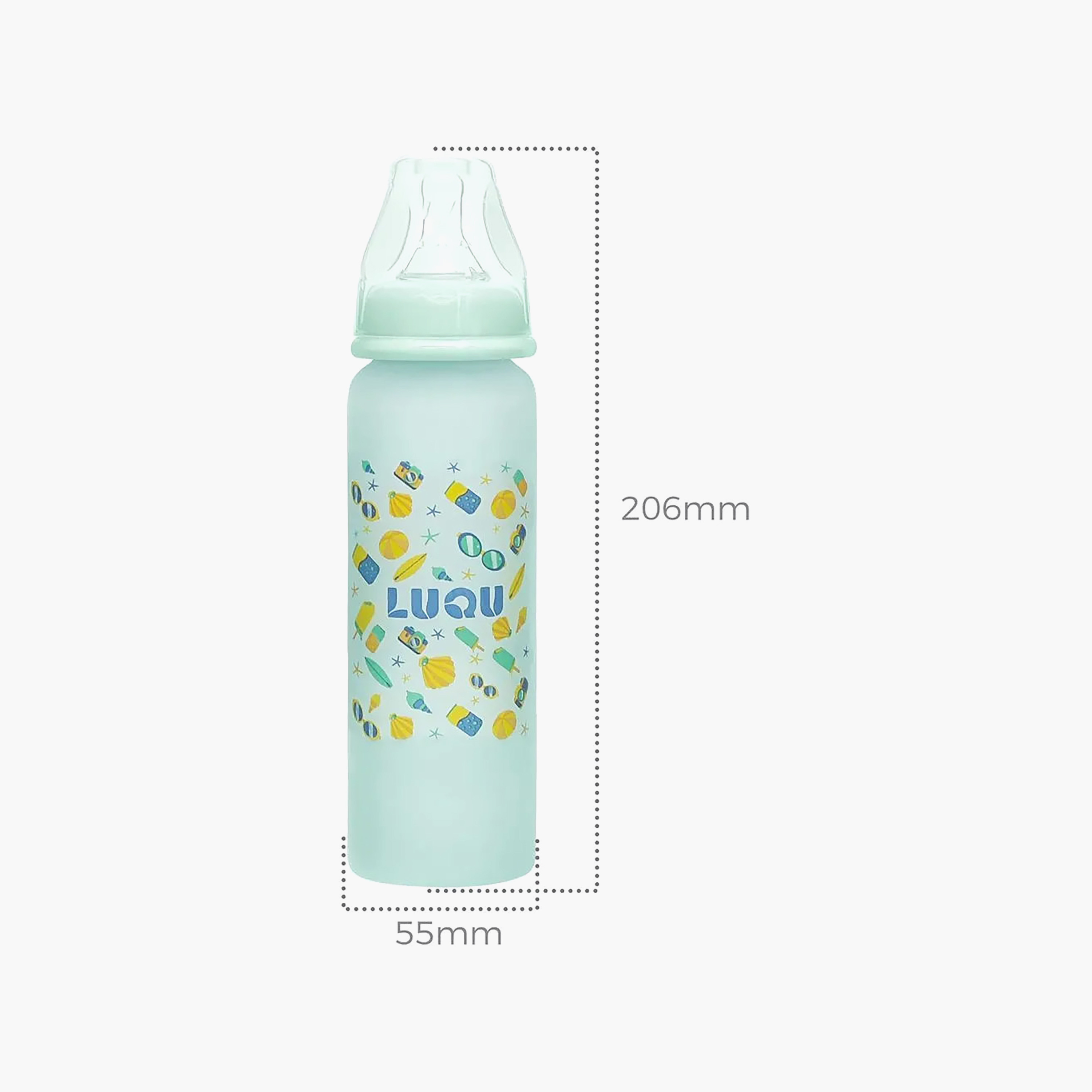 رضّاعة زجاج من لوكو - 240 مل (6 شهور فأكثر)-baby-feeding-feedingbottles-bottlesandteats-image-8