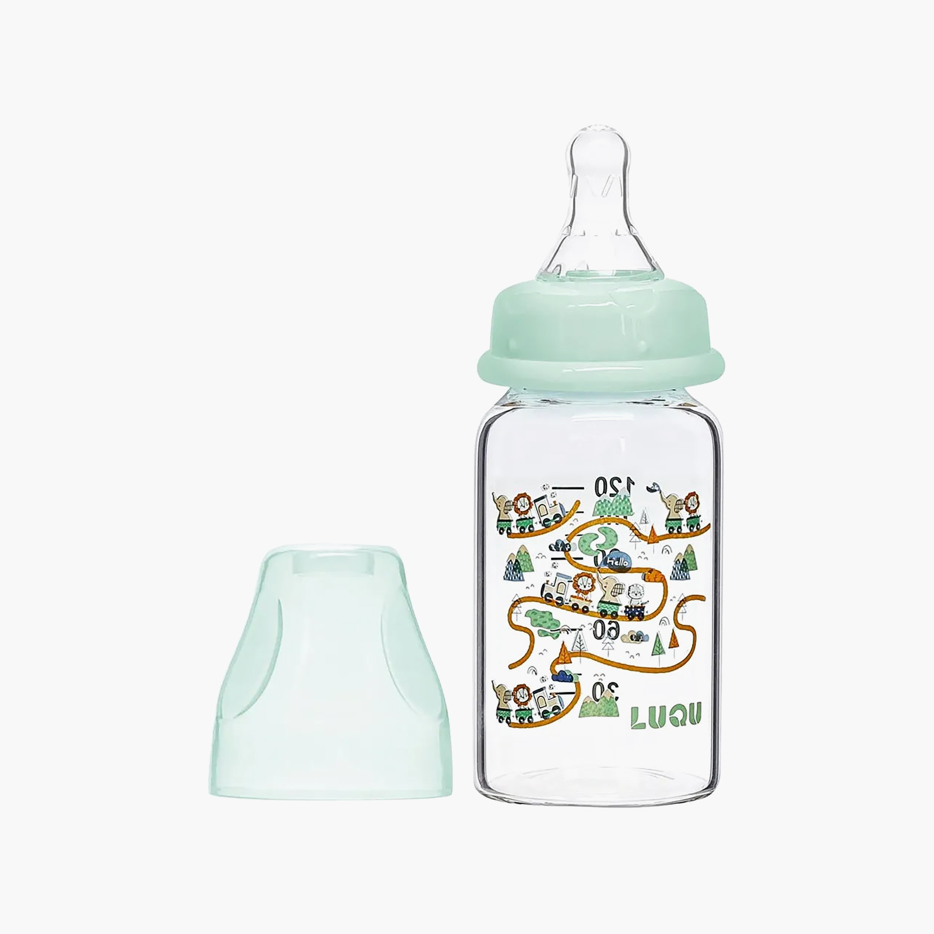 رضّاعة زجاج من لوكو - 240 مل (6 شهور فأكثر)-baby-feeding-feedingbottles-bottlesandteats-image-1
