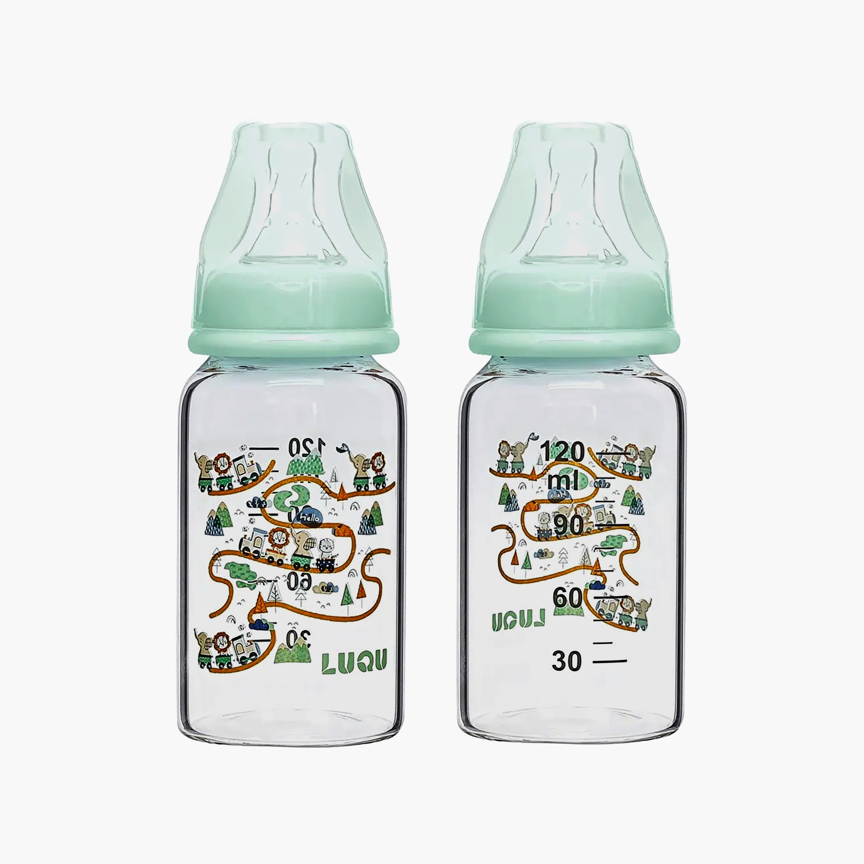 رضّاعة زجاج من لوكو - 240 مل (6 شهور فأكثر)-baby-feeding-feedingbottles-bottlesandteats-image-5
