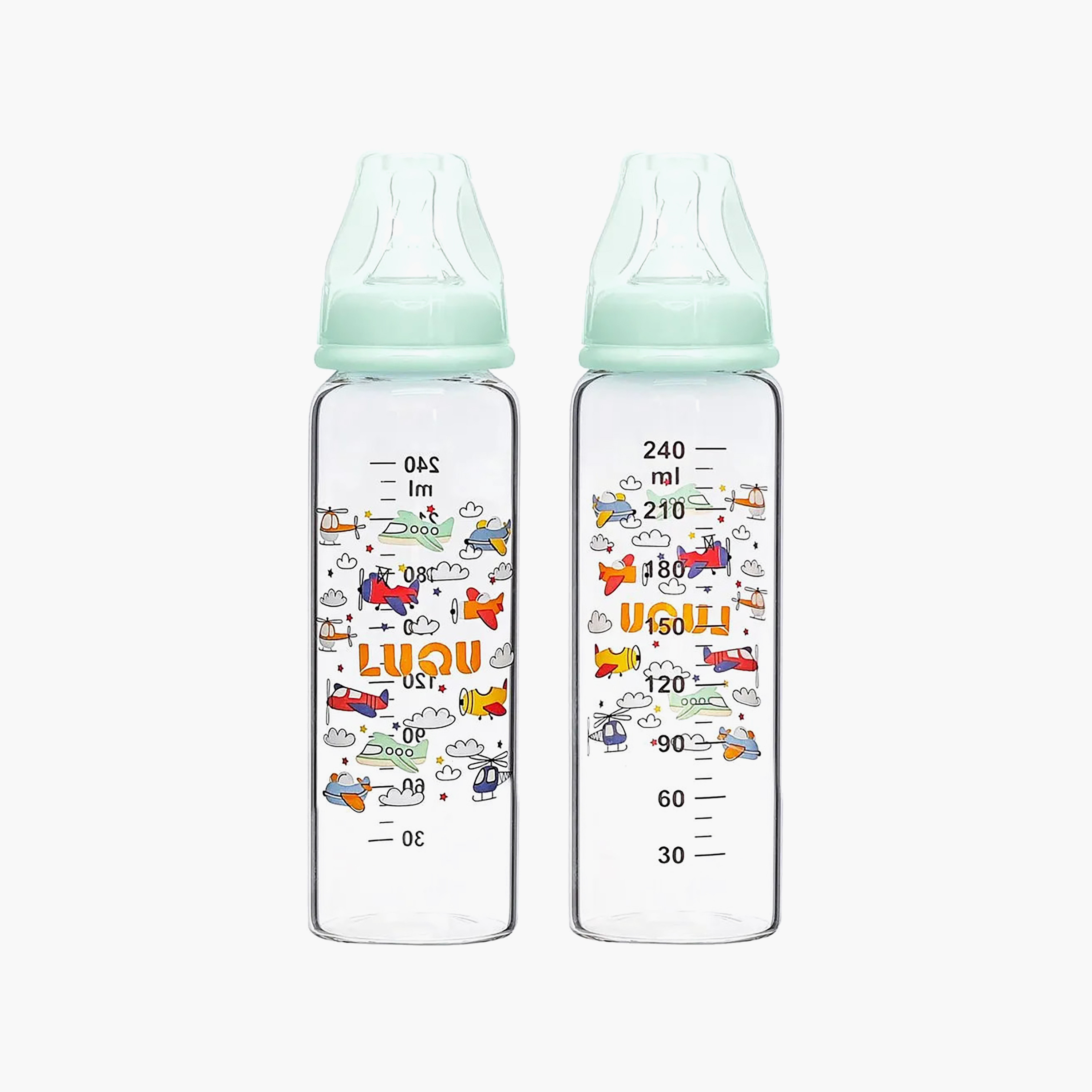 رضّاعة زجاج من لوكو - 240 مل (6 شهور فأكثر)-baby-feeding-feedingbottles-bottlesandteats-image-5