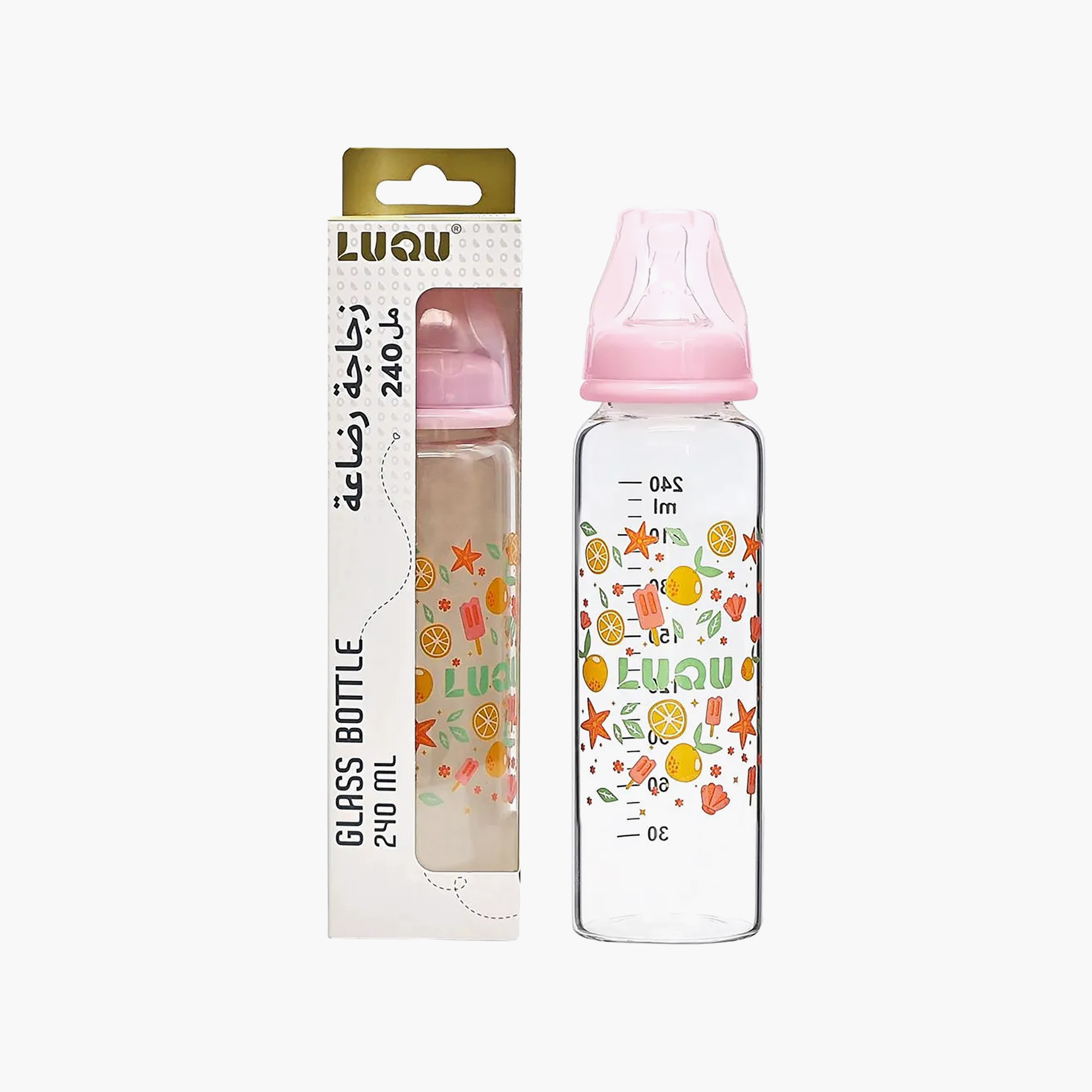 رضّاعة زجاج من لوكو - 240 مل (6 شهور فأكثر)-baby-feeding-feedingbottles-bottlesandteats-image-7